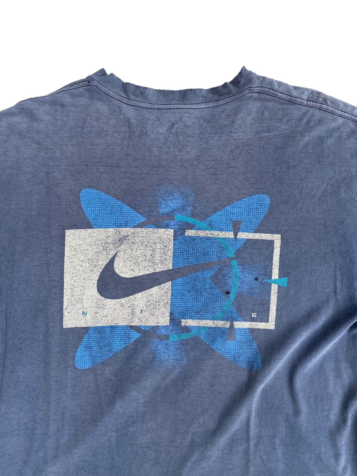 Nike × Vintage Vtg 90s Nike Tee Big Swoosh Size US L / EU 52-54 / 3 - 5 Thumbnail