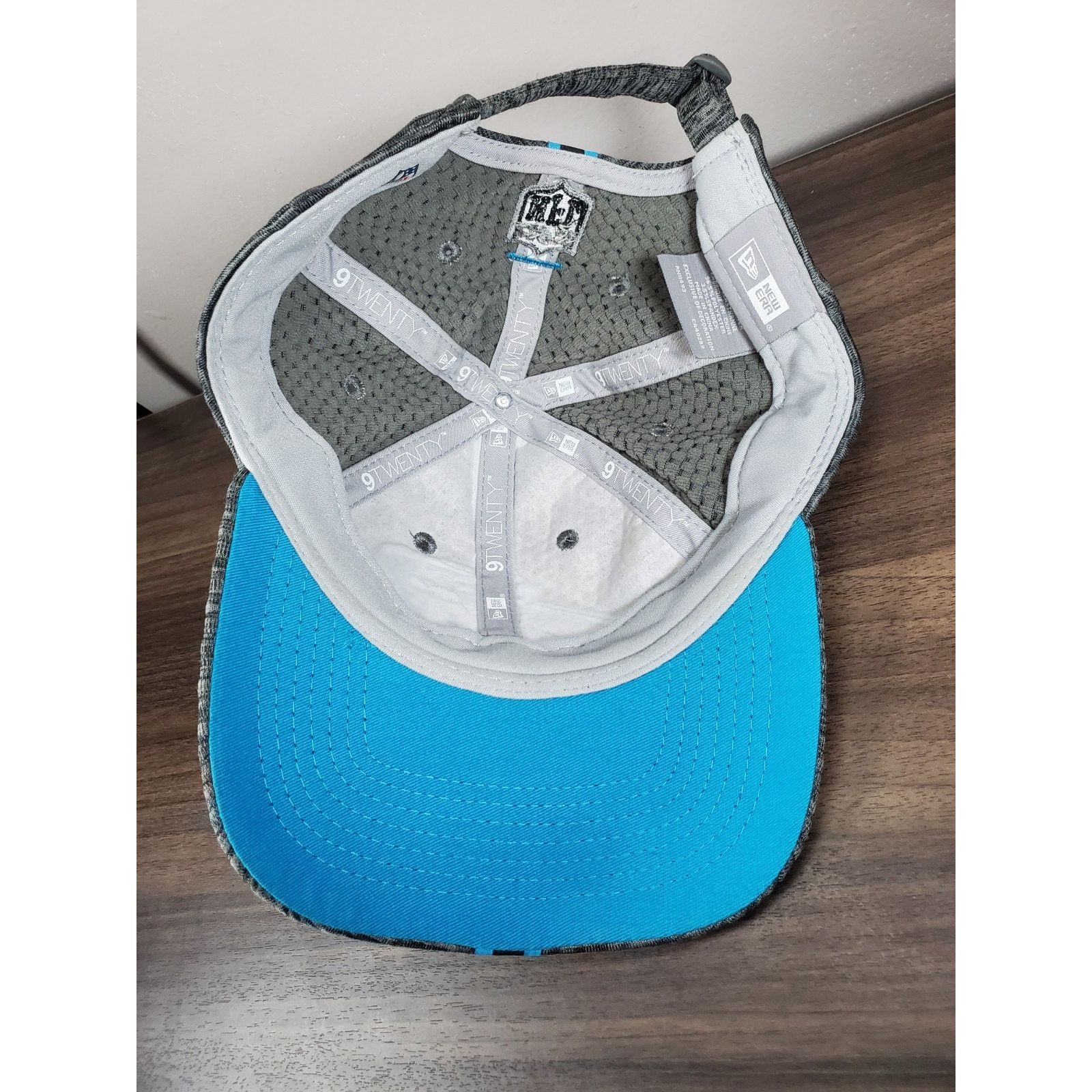 NFL × New Era Carolina Panthers 9Twenty Hat Heather Gray Adjustable Cap Size ONE SIZE - 10 Thumbnail
