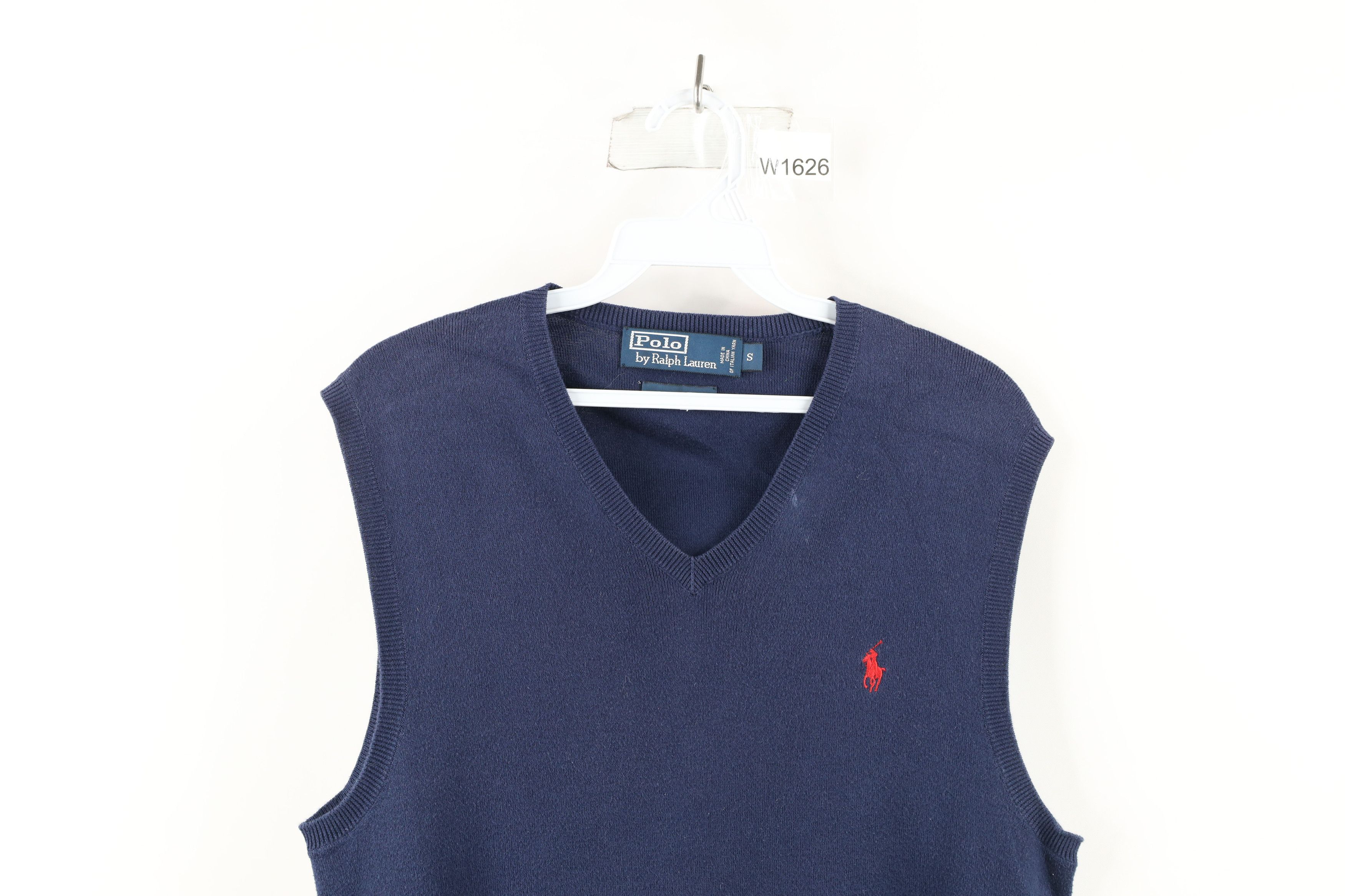 Polo Ralph Lauren Vintage 90s Ralph Lauren Pima Cotton Knit Sweater Vest Blue Size US S / EU 44-46 / 1 - 2 Thumbnail