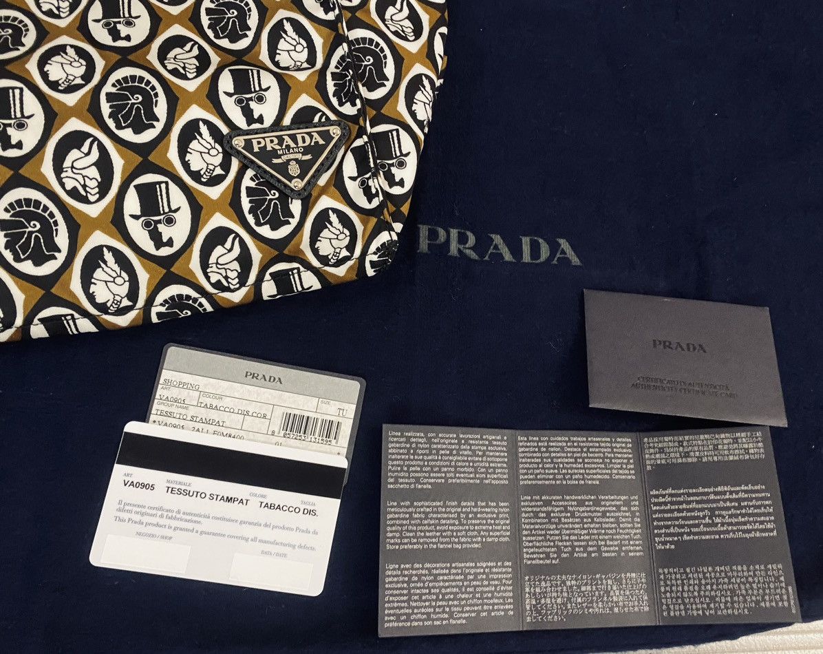 Prada Prada 🇮🇹 tabacco esquire’s techno logo reversible tote NEW Size ONE SIZE - 11 Thumbnail
