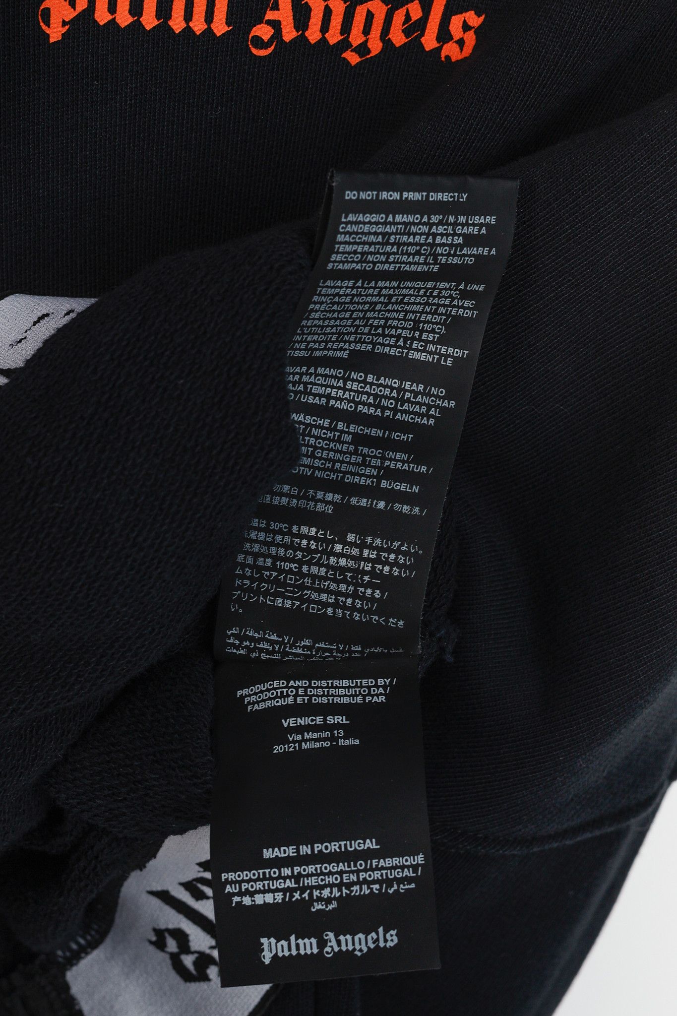 Palm Angels Palm Angels Summer 2019 Black Cropped Logo Print Hoodie Size S / US 4 / IT 40 - 11 Thumbnail
