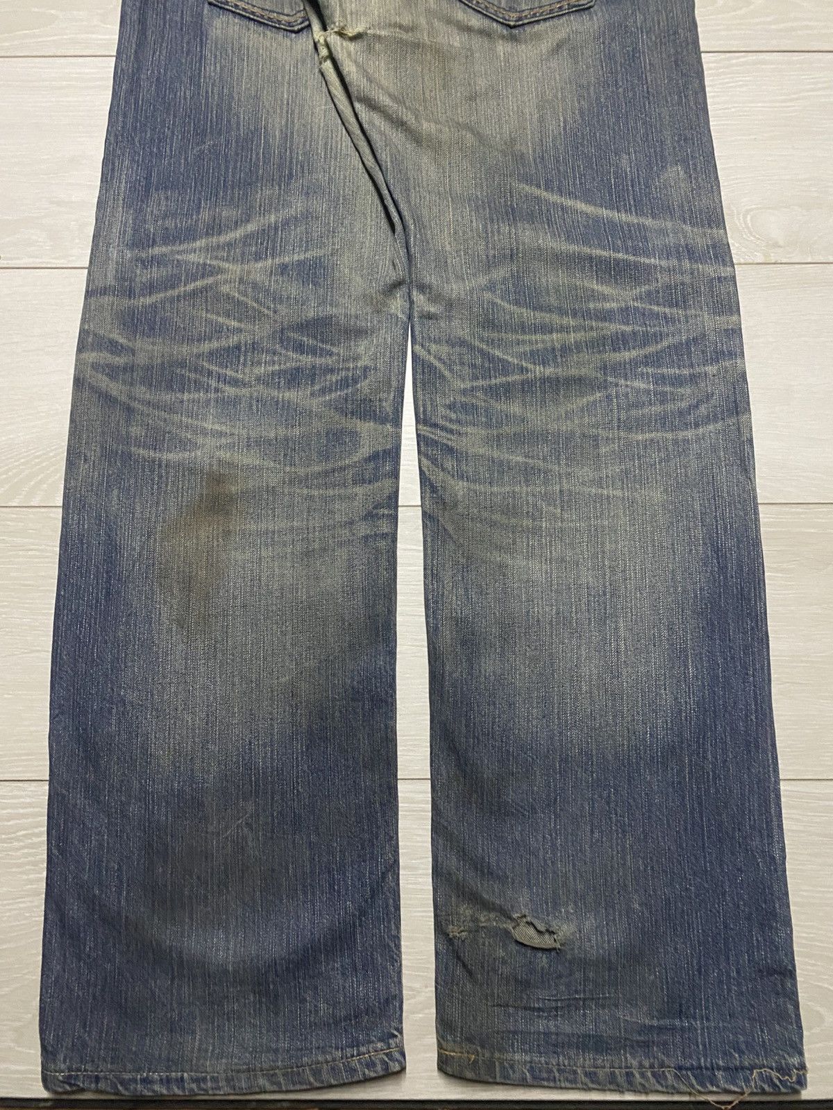 Edwin Vintage Edwin Xv Mud Wash Distressed Baggy Jeans Size US 35 - 6 Thumbnail