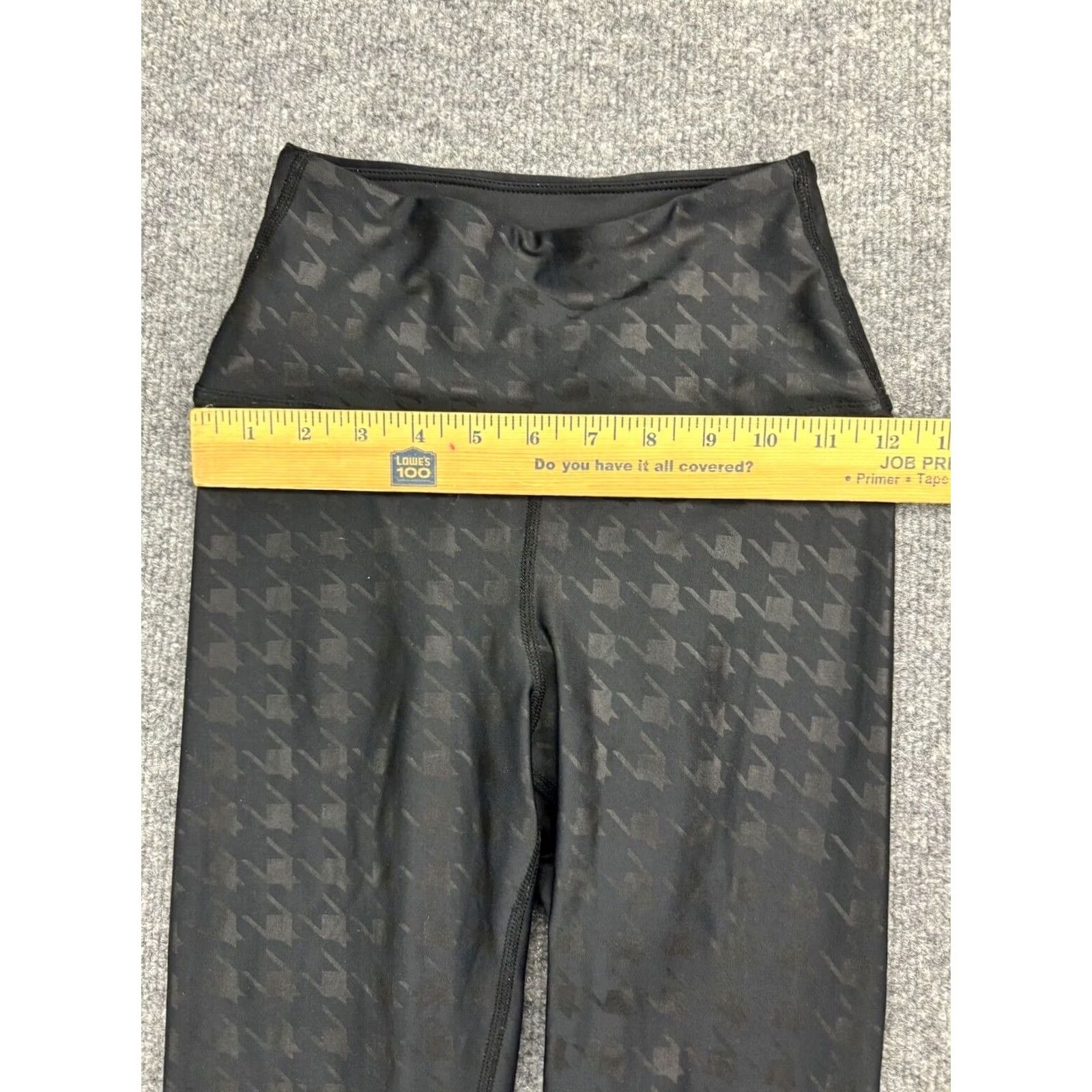 Vintage VINTAGE Year Of Ours Leggings Women's XS Black Houndstooth Ankle Stretch Made In USA Size 26" / US 2 / IT 38 - 3 Thumbnail