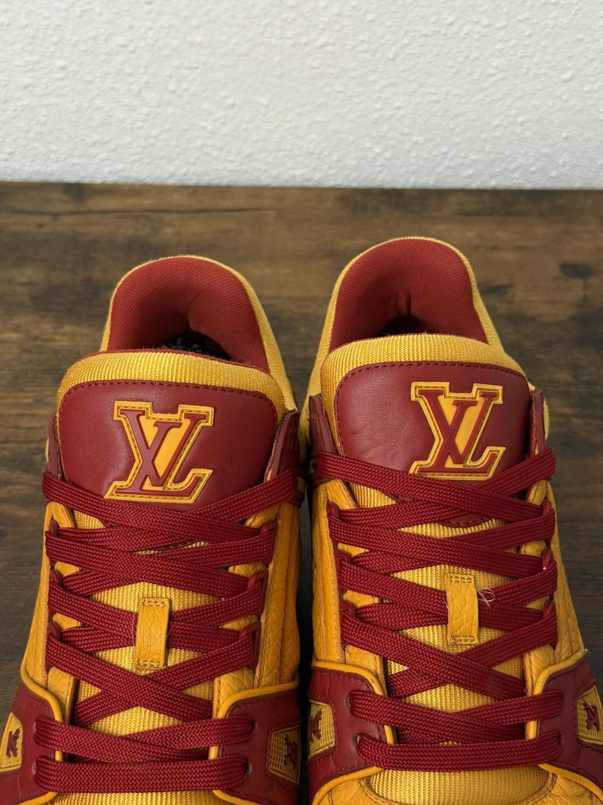 Louis Vuitton Louis Vuitton Monogram Red Orange Trainer Sneakers Size US 9 / EU 42 - 16 Thumbnail