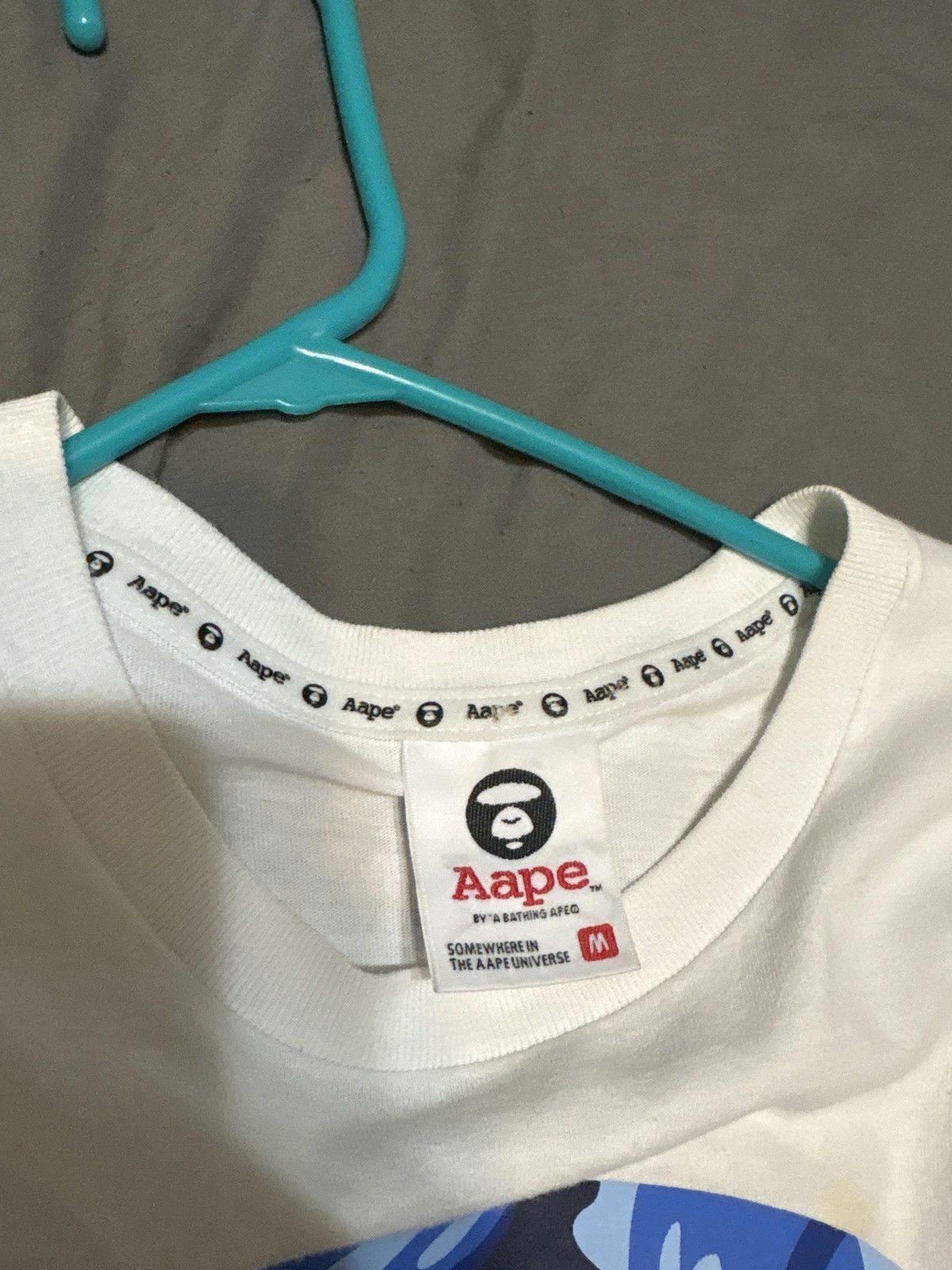 Aape × Bape White and blue Bape tee Size US M / EU 48-50 / 2 - 2 Thumbnail