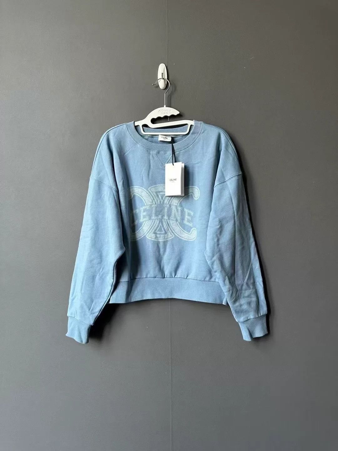 Celine celine misty blue sweatshirt Size L / US 10 / IT 46 - 1 Thumbnail