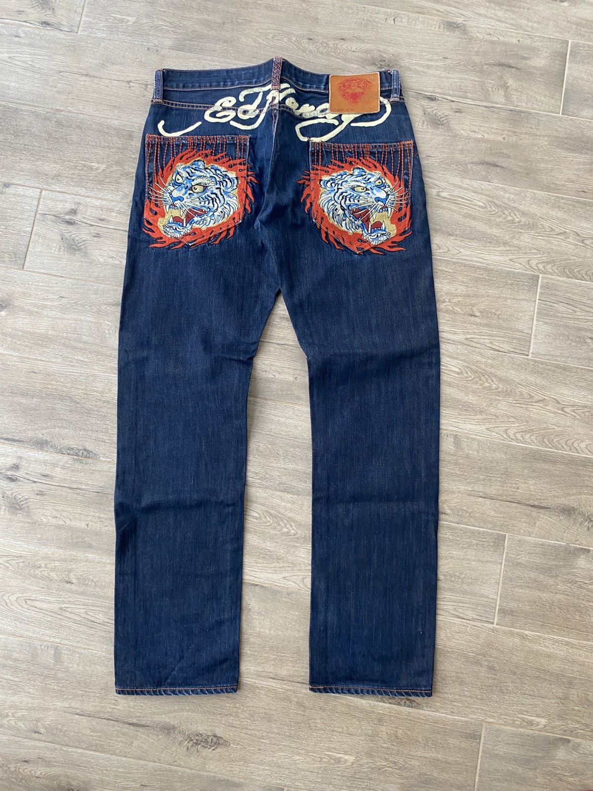 Ed Hardy × Vintage 🐯Ed hardy tiger logo jeans Size US 34 / EU 50 - 3 Thumbnail