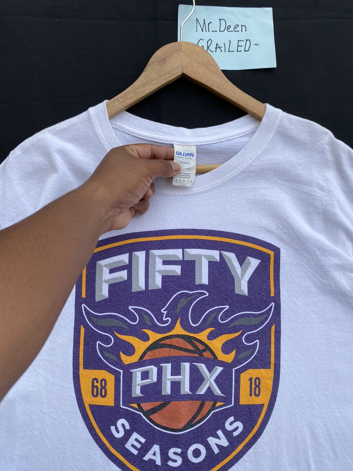 NBA Rare Vintage Fifty Phoenix Suns NBA Basketball T Shirt Size US L / EU 52-54 / 3 - 6 Thumbnail