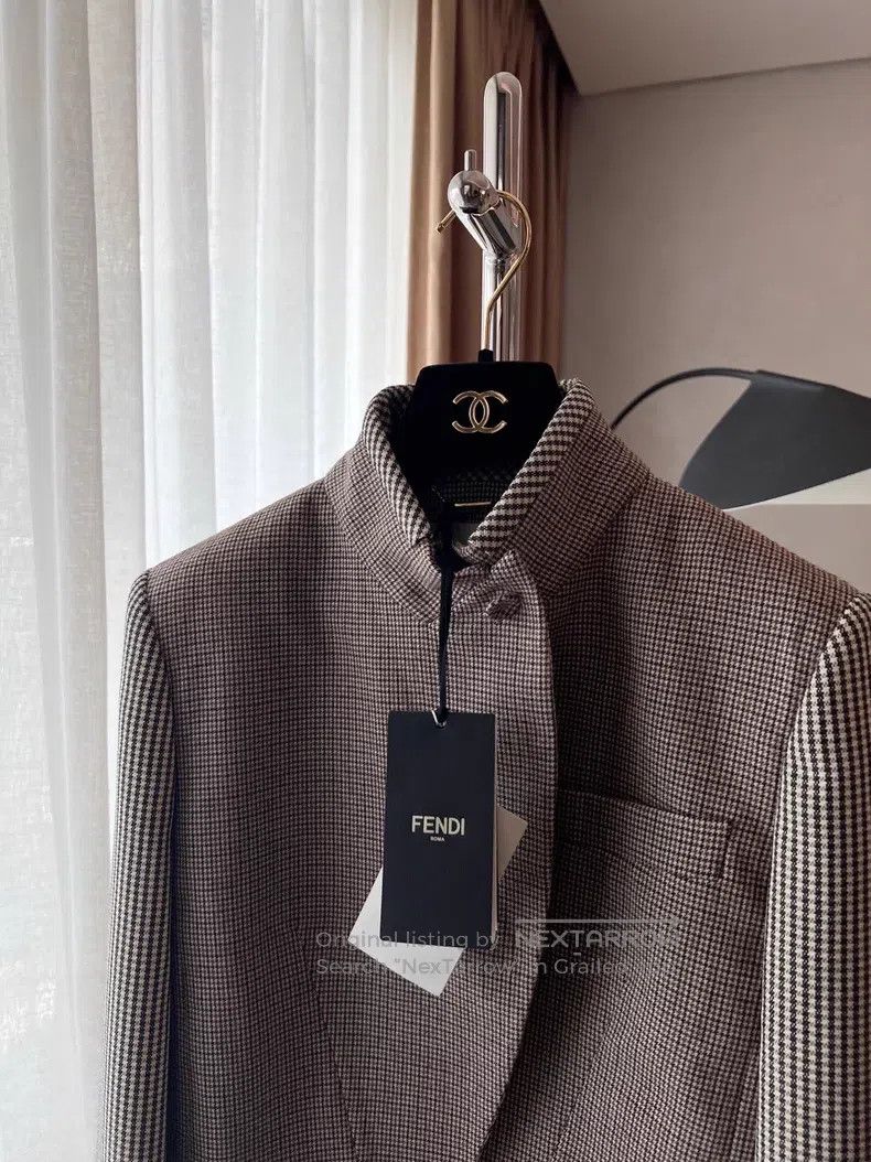 Fendi Fendi 22 Fall/Winter Windowpane Short Jacket Size XS / US 0-2 / IT 36-38 - 3 Thumbnail