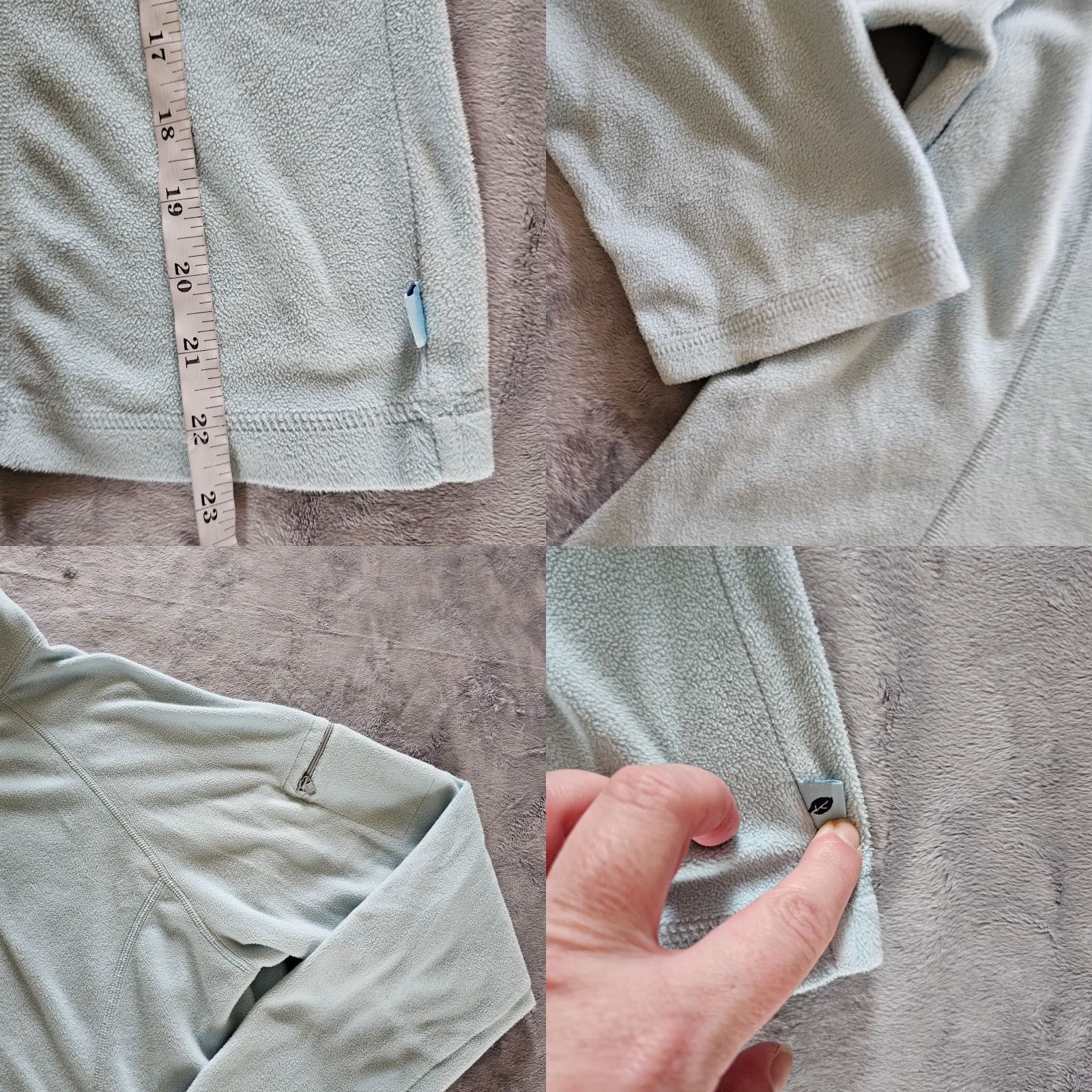 Vintage L.L. Bean Sweater Top Womens Large Green Fleece 1/4 Zip Long Sleeve Classic Basic Size L / US 10 / IT 46 - 8 Thumbnail