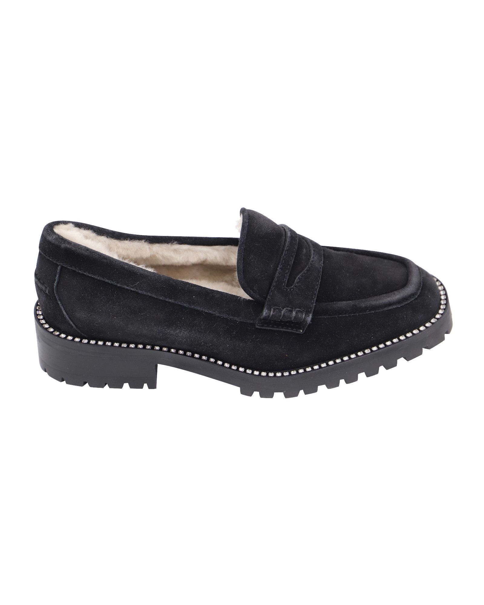 Jimmy Choo Jimmy Choo Deanna Crystal-Embellished Shearling-Lined Loafer Size US 6 / IT 36 - 1 Thumbnail