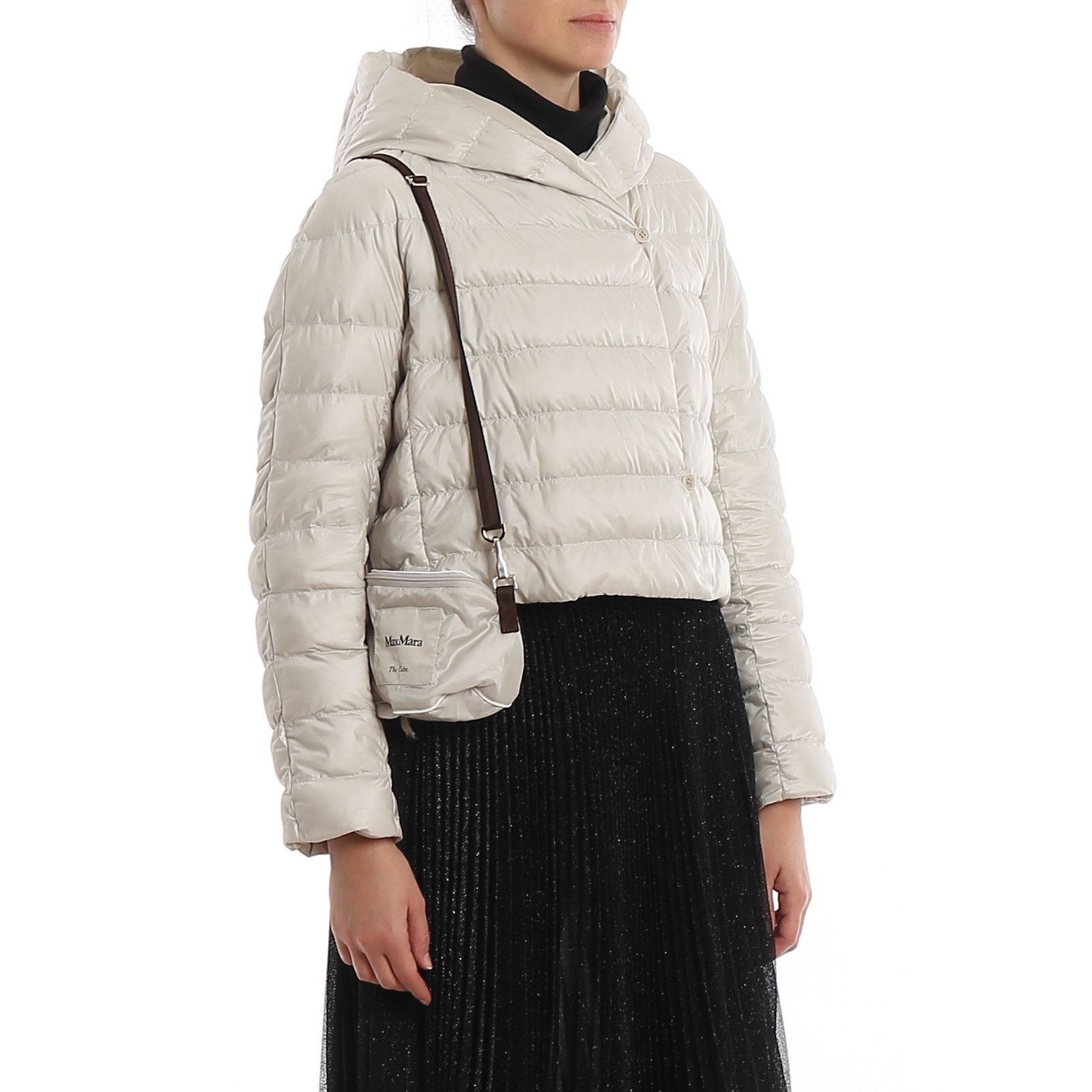 Max Mara Max Mara “B-soft” Cropped Puffer Jacket – Cream – Size IT 2 Size XS / US 0-2 / IT 36-38 - 5 Thumbnail