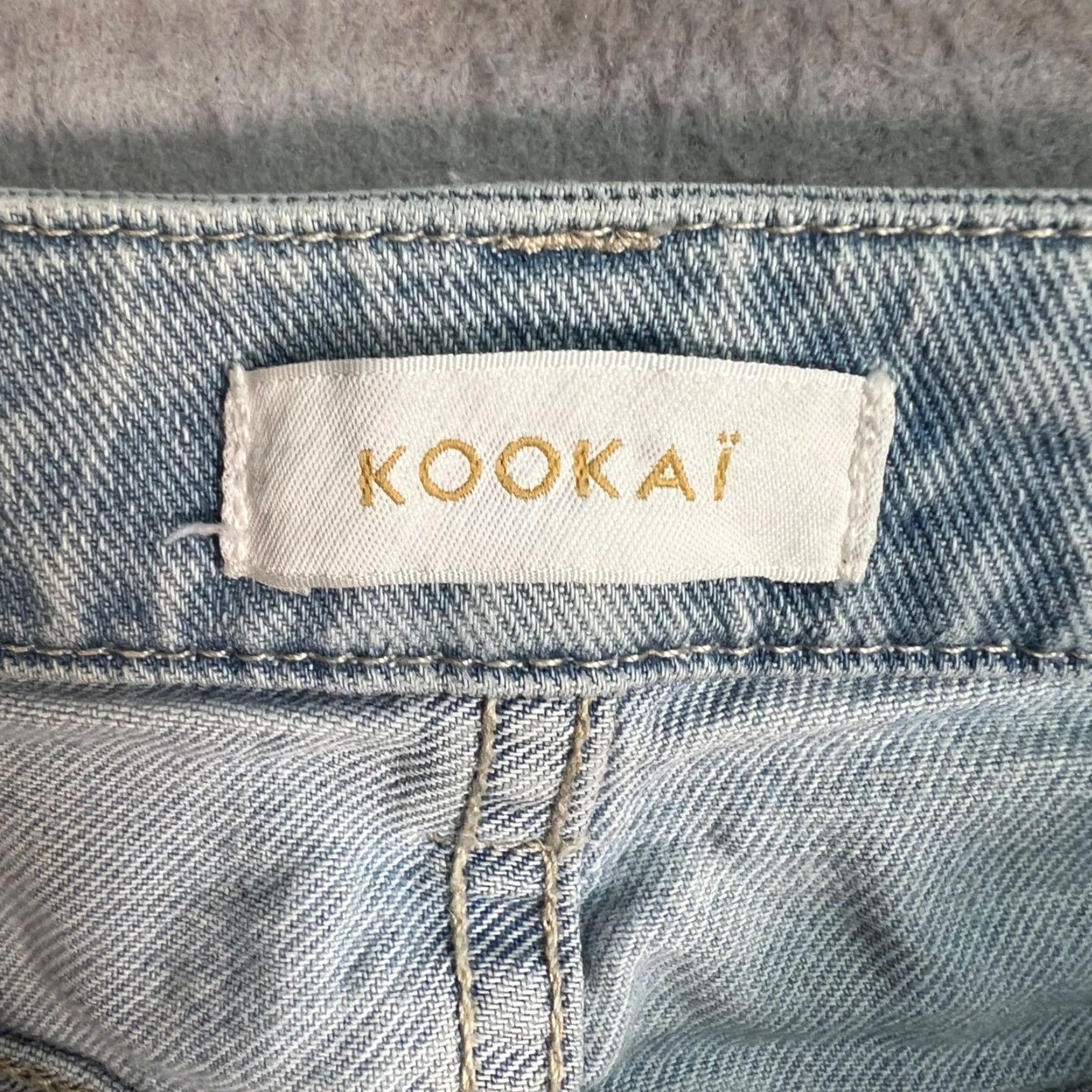 Vintage Kookai Jeans Womens 36 Light Blue High-Waisted Frayed Hem Cotton Blend Denim Skinny 5-Pocket Inseam 27 In. Brand: Kookai Shirt style? Size 25" / US 0 / IT 36 - 3 Thumbnail