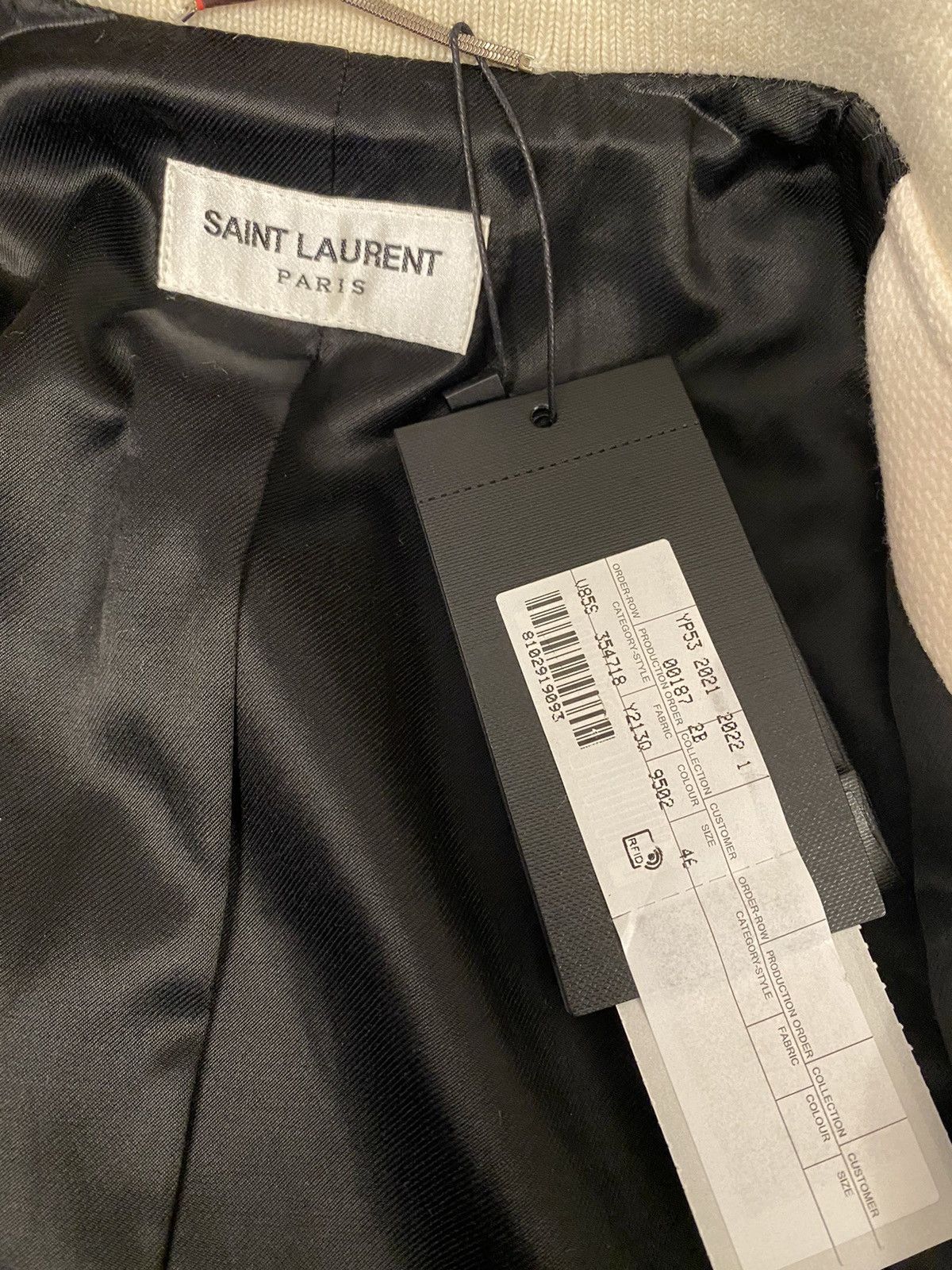Saint Laurent Paris Saint Laurent white teddy bomber jacket 46 Size US S / EU 44-46 / 1 - 7 Thumbnail