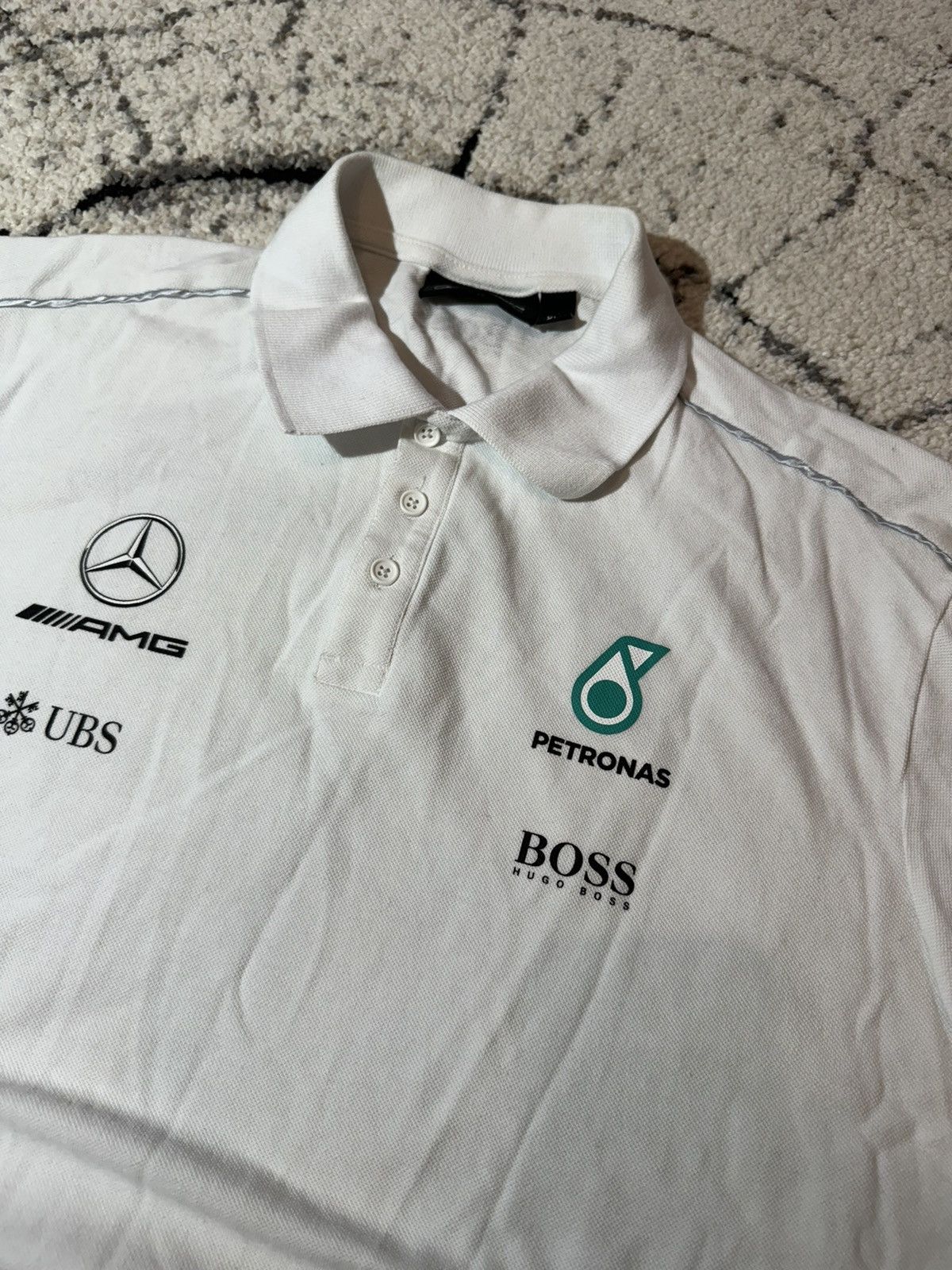 Formula 1 × Hugo Boss × Mercedes-Benz Petronas AMG Mercedes Benz Racing Team Hugo Boss Polo Shirt Size US XXL / EU 58 / 5 - 5 Thumbnail