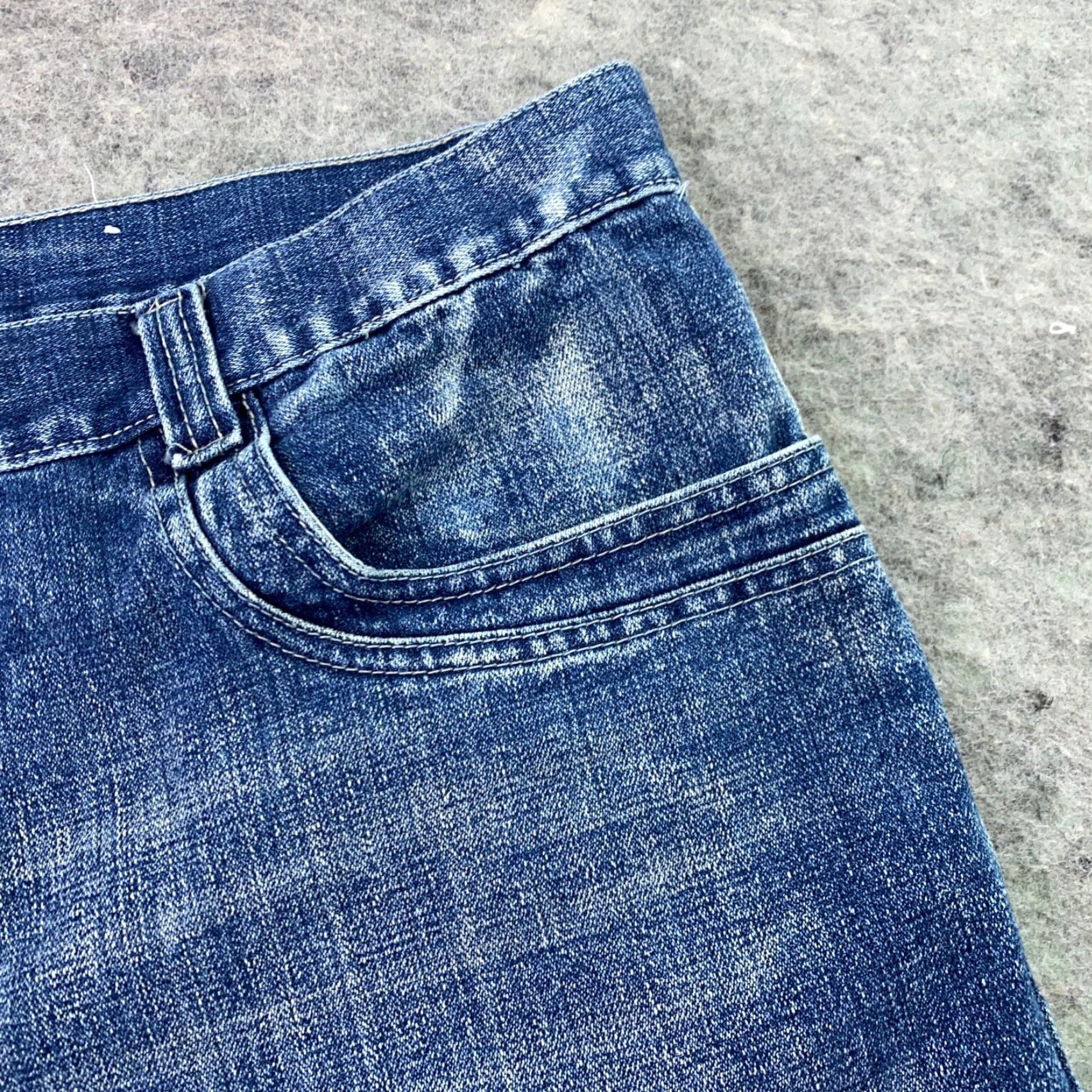 Denime Indigo 30 Mens Bermuda Shorts Denim 42 Blue 90s Hip Hop Baggy Relaxed Zip Front Flat Front Cotton Casual Bermuda Shorts Mens Size US 42 / EU 58 - 4 Thumbnail