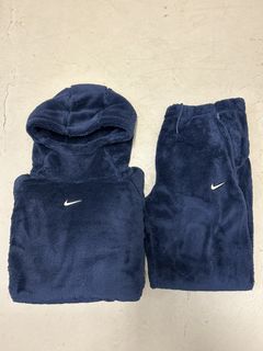 Nike blue hot sale velour tracksuit