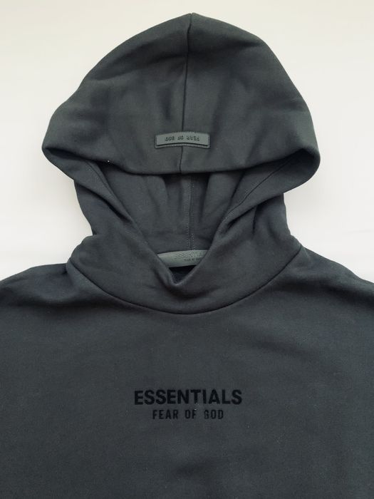 Fear of God Essentials Arch Logo Hoodie Jet Black