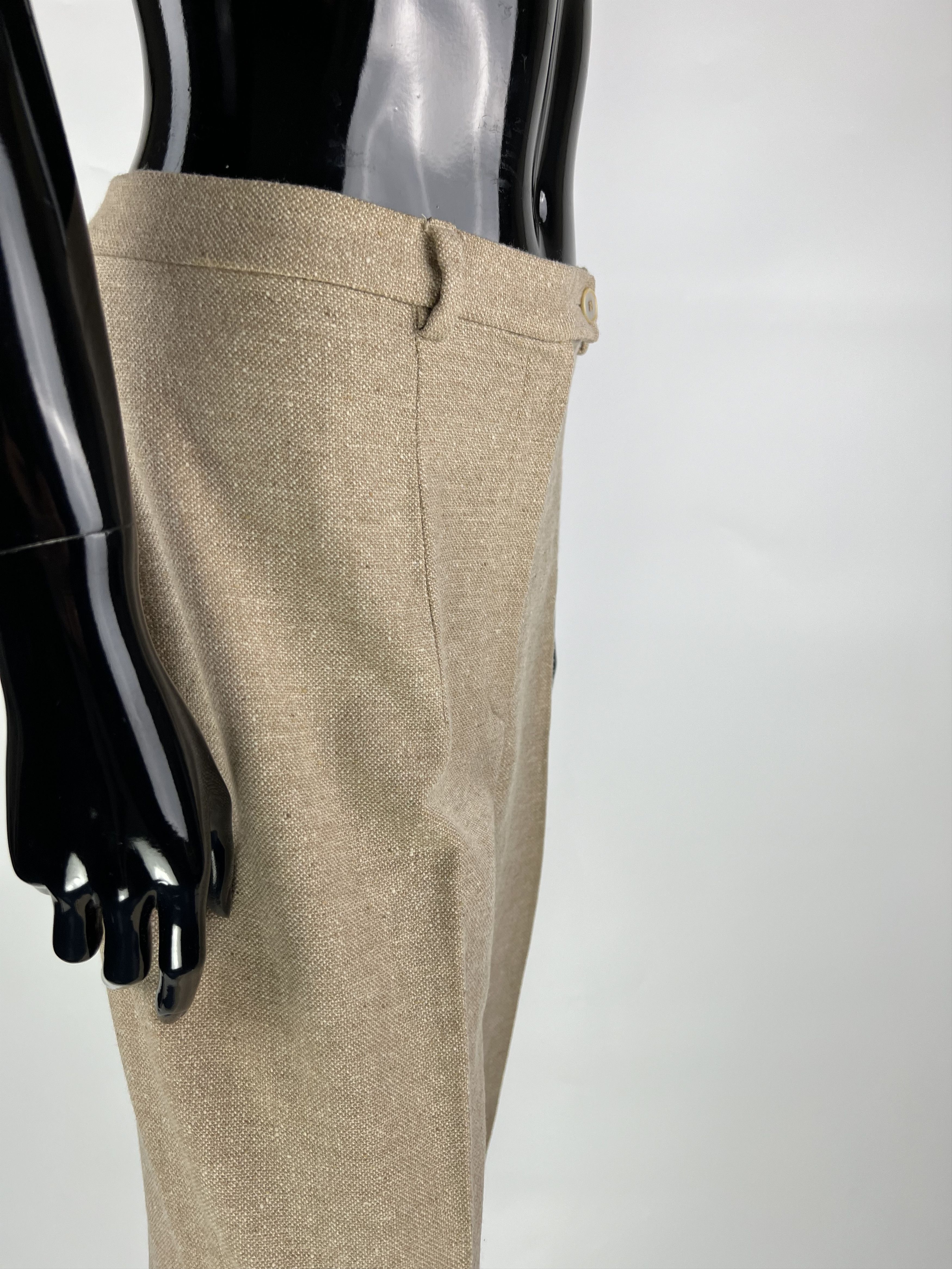 Brunello Cucinelli Gunex by Brunello Cucinelli Beige Wool Cashmere Pants US10 Size 32" / US 10 / IT 46 - 7 Thumbnail