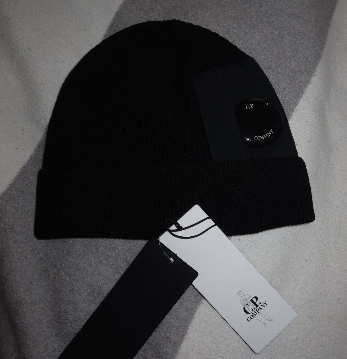 C.P. Company C. P. Company Black lens beanie hat Size ONE SIZE - 1 Thumbnail