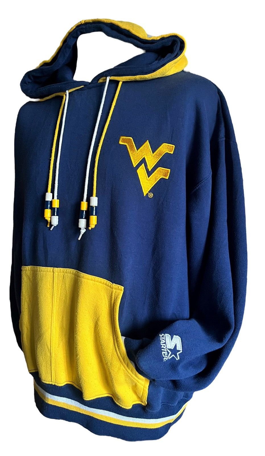 NCAA × Starter × Vintage 1990’s NCAA West Virginia Mountaineers Starter hoodie size L Size US L / EU 52-54 / 3 - 6 Thumbnail