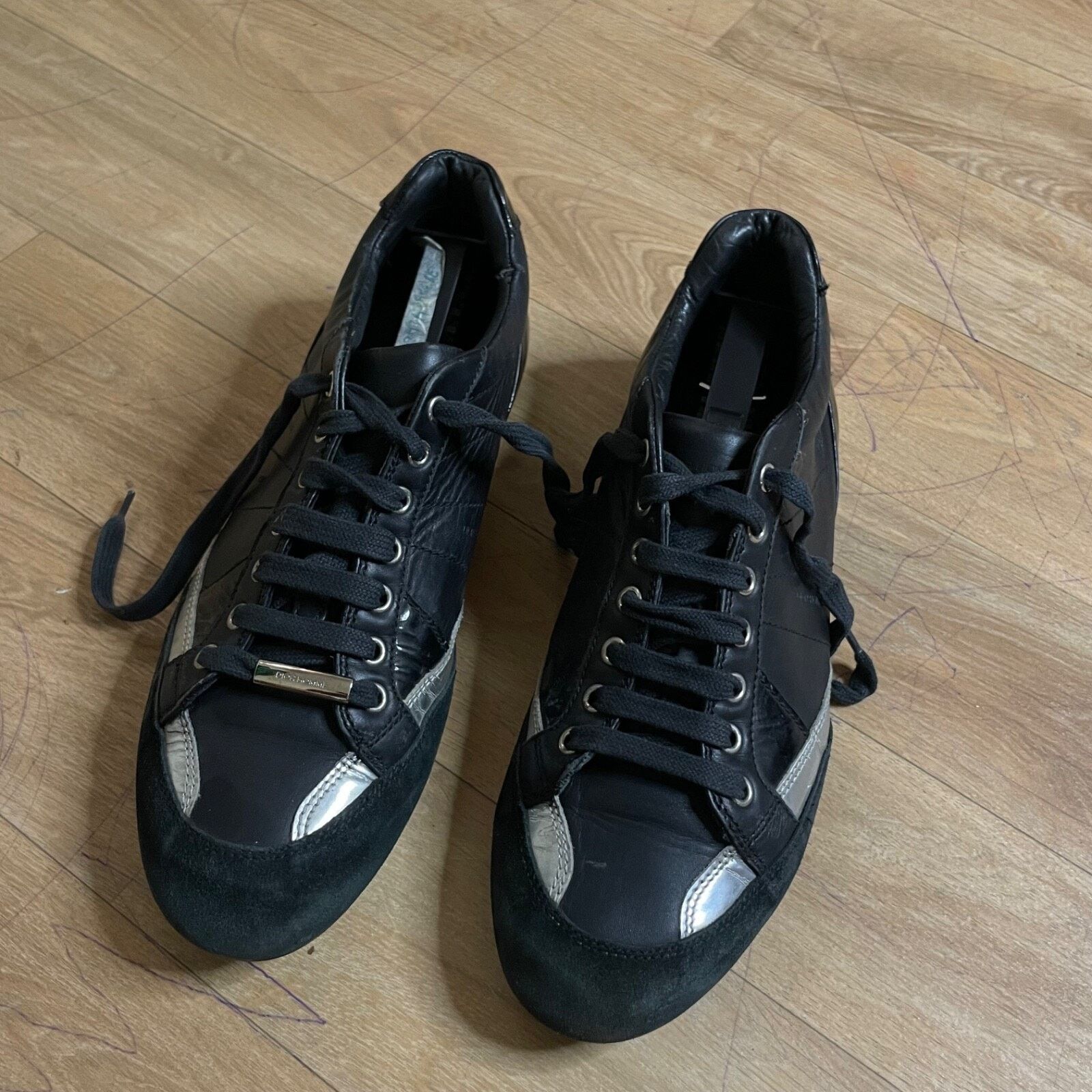 Dior Christian Dior Homme Sneakers Men's Low TOP Black Leather Size US 9 / EU 42 - 1 Thumbnail