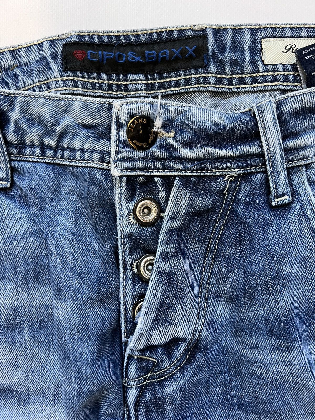 If Six Was Nine Japanese Brand - CIPO&BAXX Multi Pocket Jeans Pants Distress Size US 34 / EU 50 - 8 Thumbnail