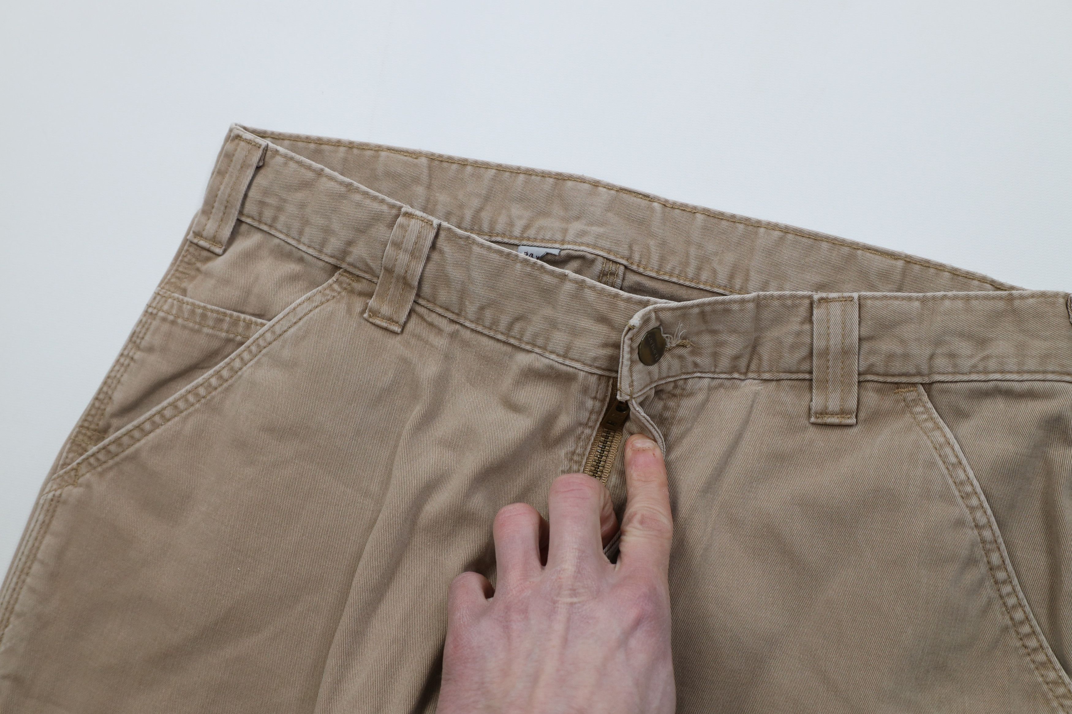 Carhartt Vintage Y2K Carhartt Wide Leg Dungaree Pants Trousers Khaki Size US 34 / EU 50 - 9 Thumbnail