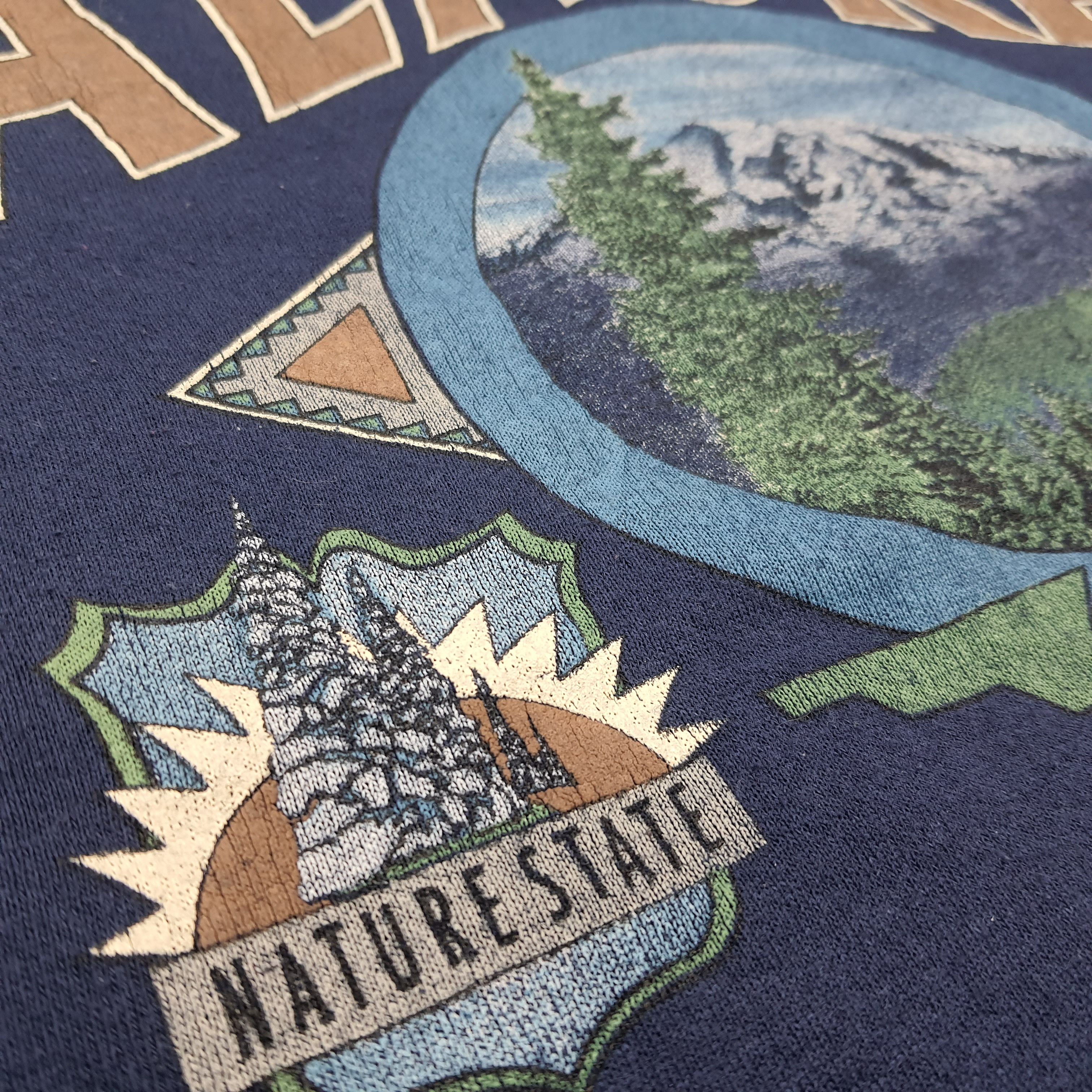Vintage Vintage Alaska Nature States Graphic Sweatshirt C291N2 Size US L / EU 52-54 / 3 - 3 Thumbnail