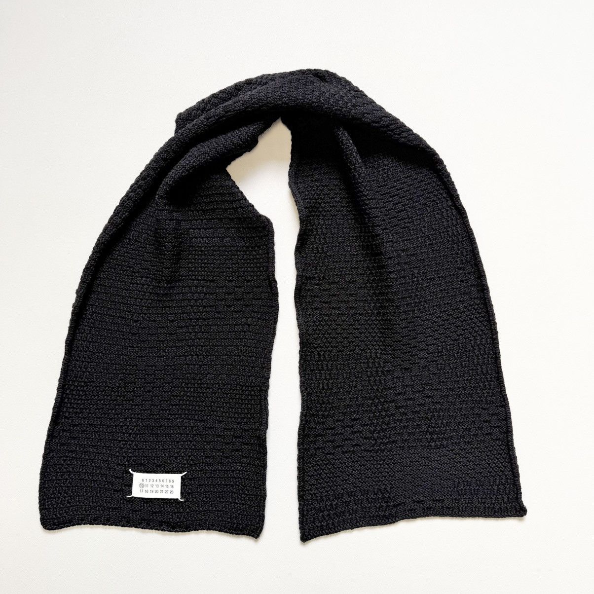 Maison Margiela Late 2000s Textured Checkerboard Wool Scarf Size ONE SIZE - 10 Thumbnail