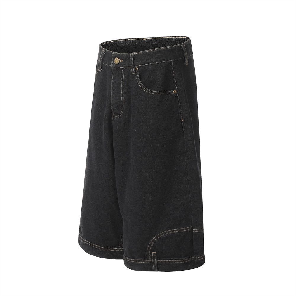 Japanese Brand × Vintage Men's high street trend washed straight denim shorts Size US 32 / EU 48 - 2 Thumbnail