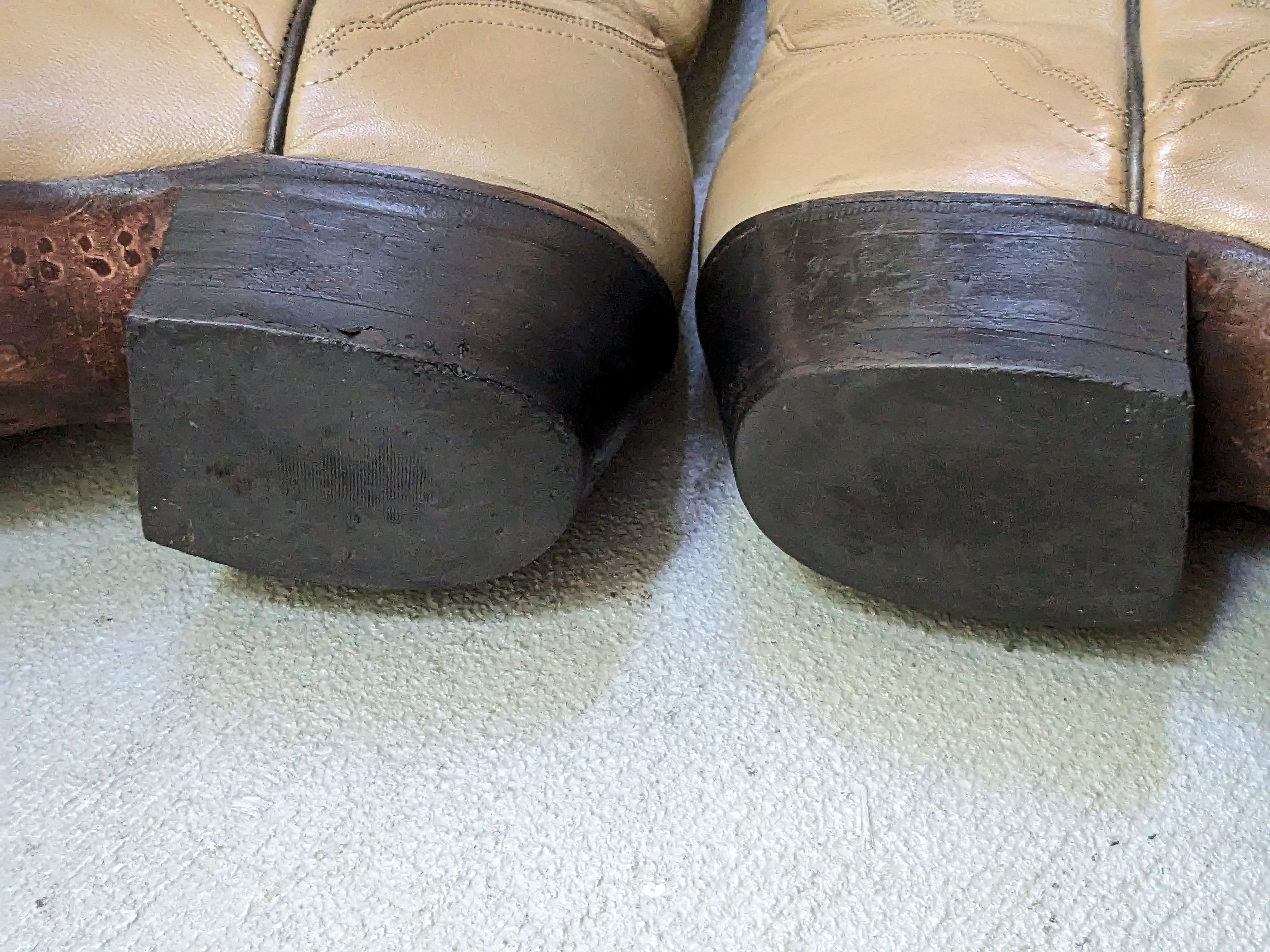Genuine Leather El Dorado Cowboy Boots Taupe Leather 9 Western Botas Size US 9 / EU 42 - 16 Thumbnail