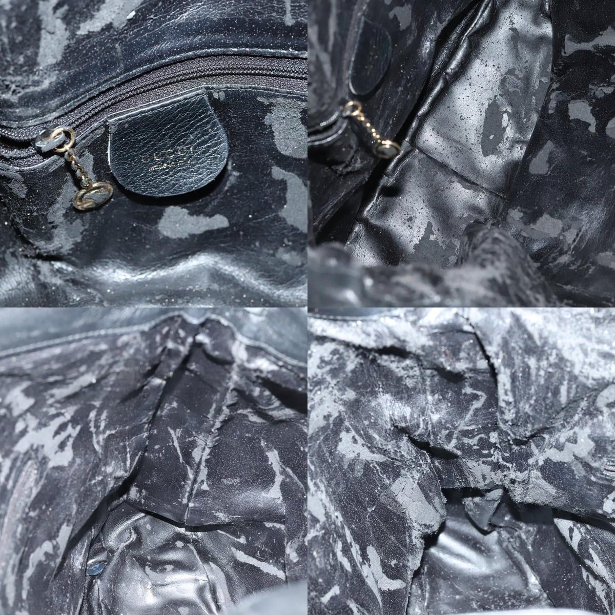 Gucci GUCCI Bamboo Shoulder Bag Leather Black Gold 001 2123 001 Size ONE SIZE - 11 Thumbnail