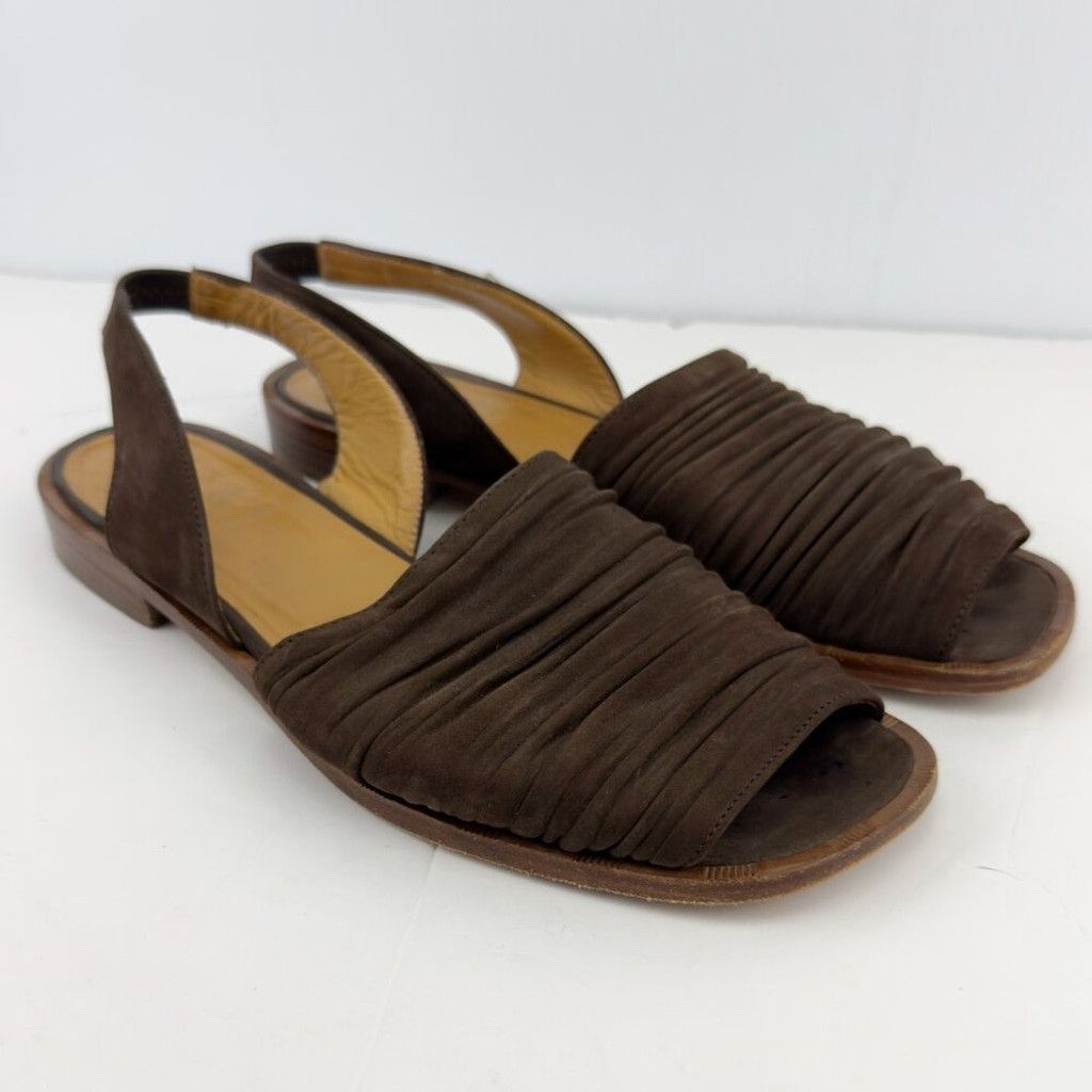 Carel Paris CAREL PARIS Luxury Brown Slingback Flat Lazy Sandals sz 41 Size US 11 / IT 41 - 4 Thumbnail
