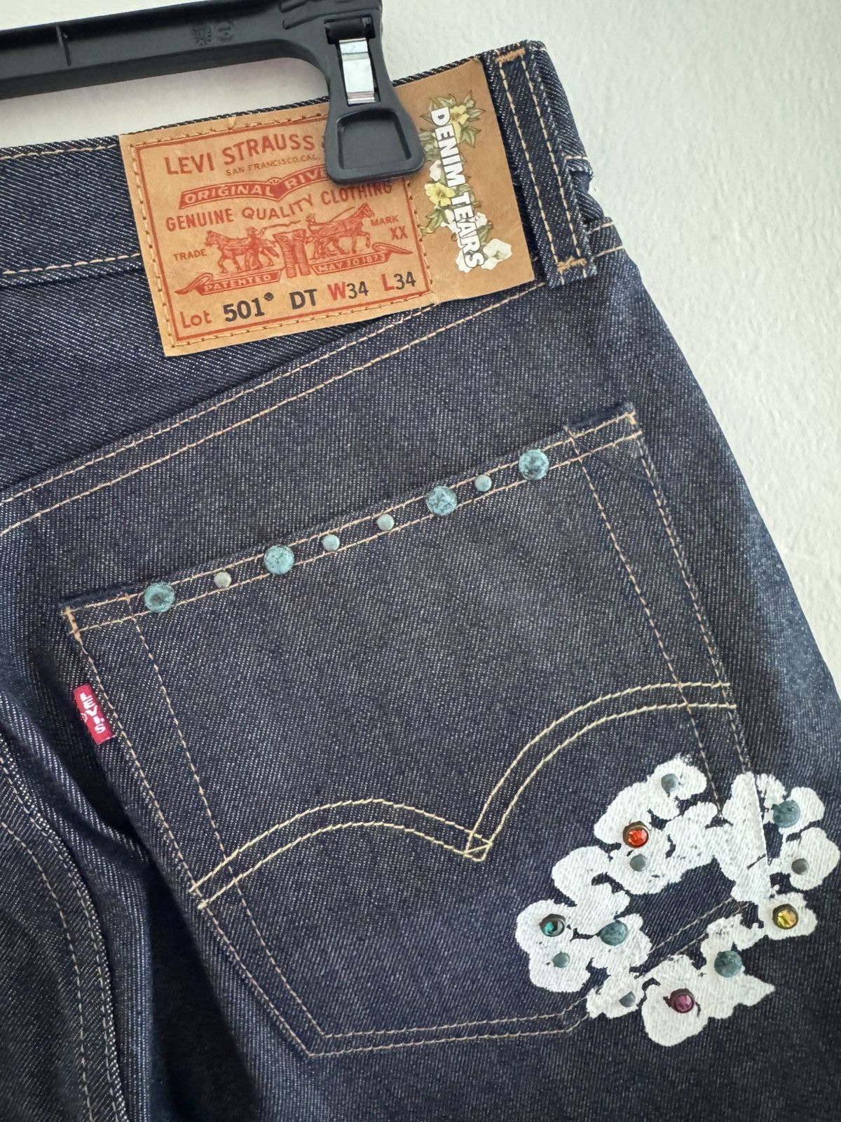 DENIM TEARS Denim Tears Rhinestone Cotton Wreath Raw Selvedge Size US 34 / EU 50 - 8 Thumbnail