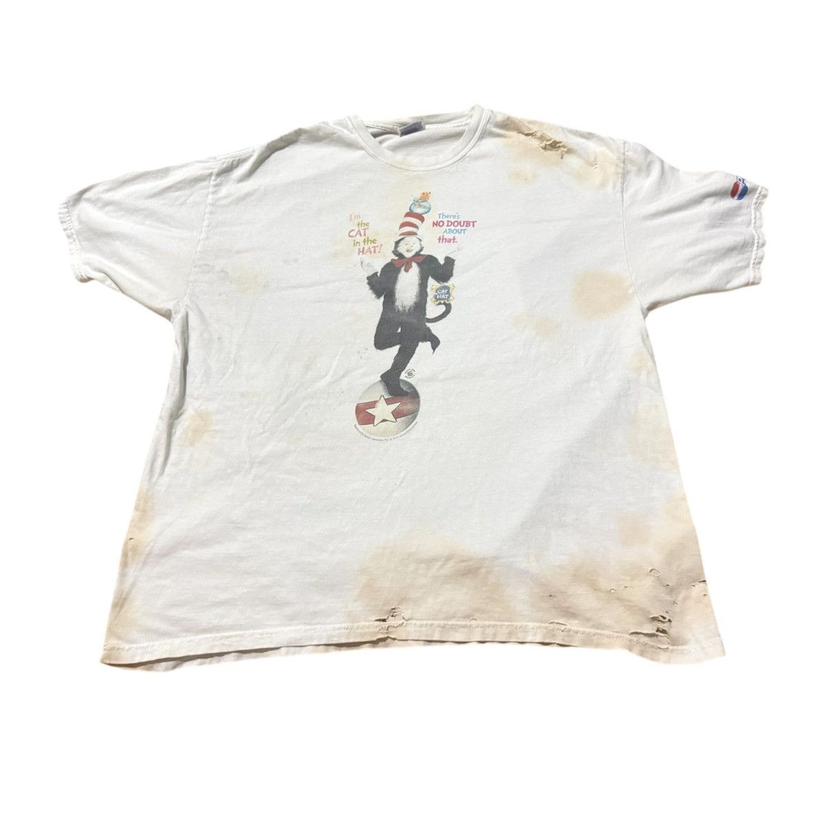 Vintage Vintage 2000s The Cat in the Hat 2003 Film T Shirt Size US XL / EU 56 / 4 - 1 Thumbnail