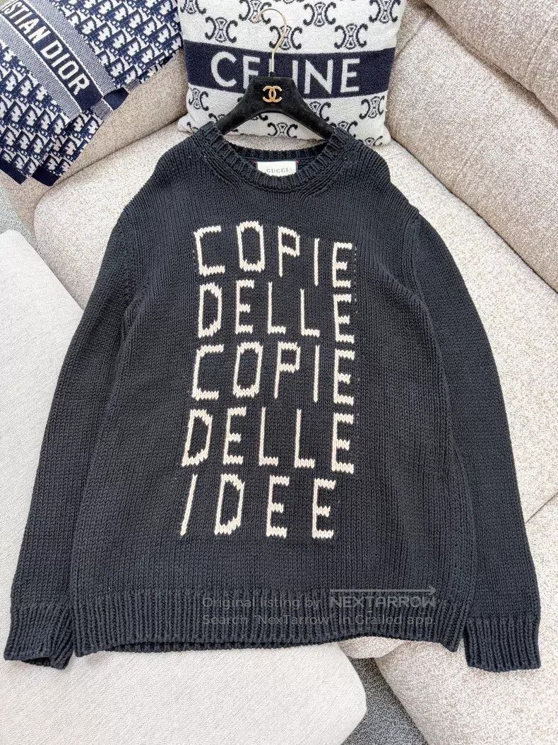 Gucci Gucci Letter round-neck long-sleeved knitted sweater Size US M / EU 48-50 / 2 - 2 Thumbnail
