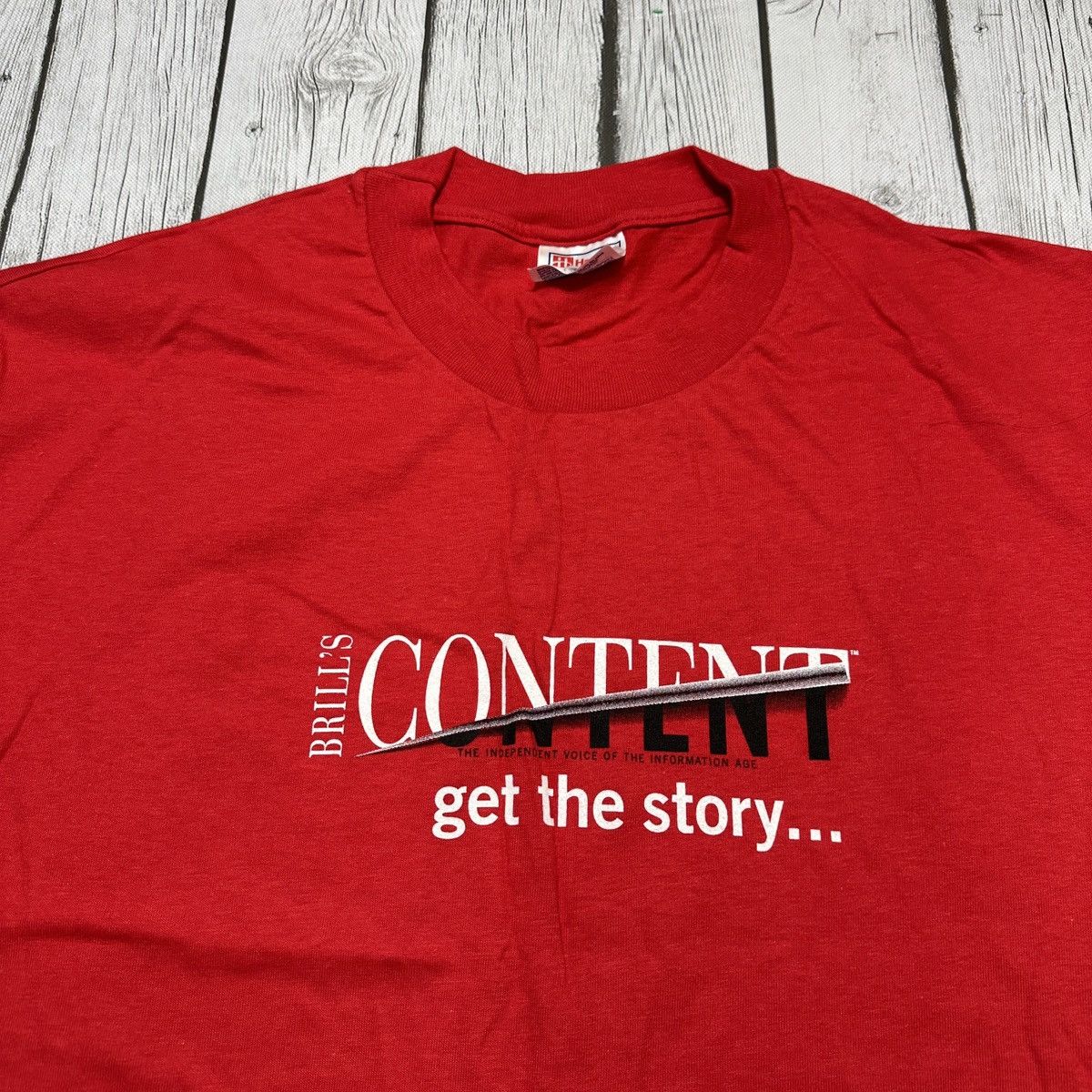 Hanes × Vintage Vintage Brill’s Content tee Size US L / EU 52-54 / 3 - 3 Thumbnail
