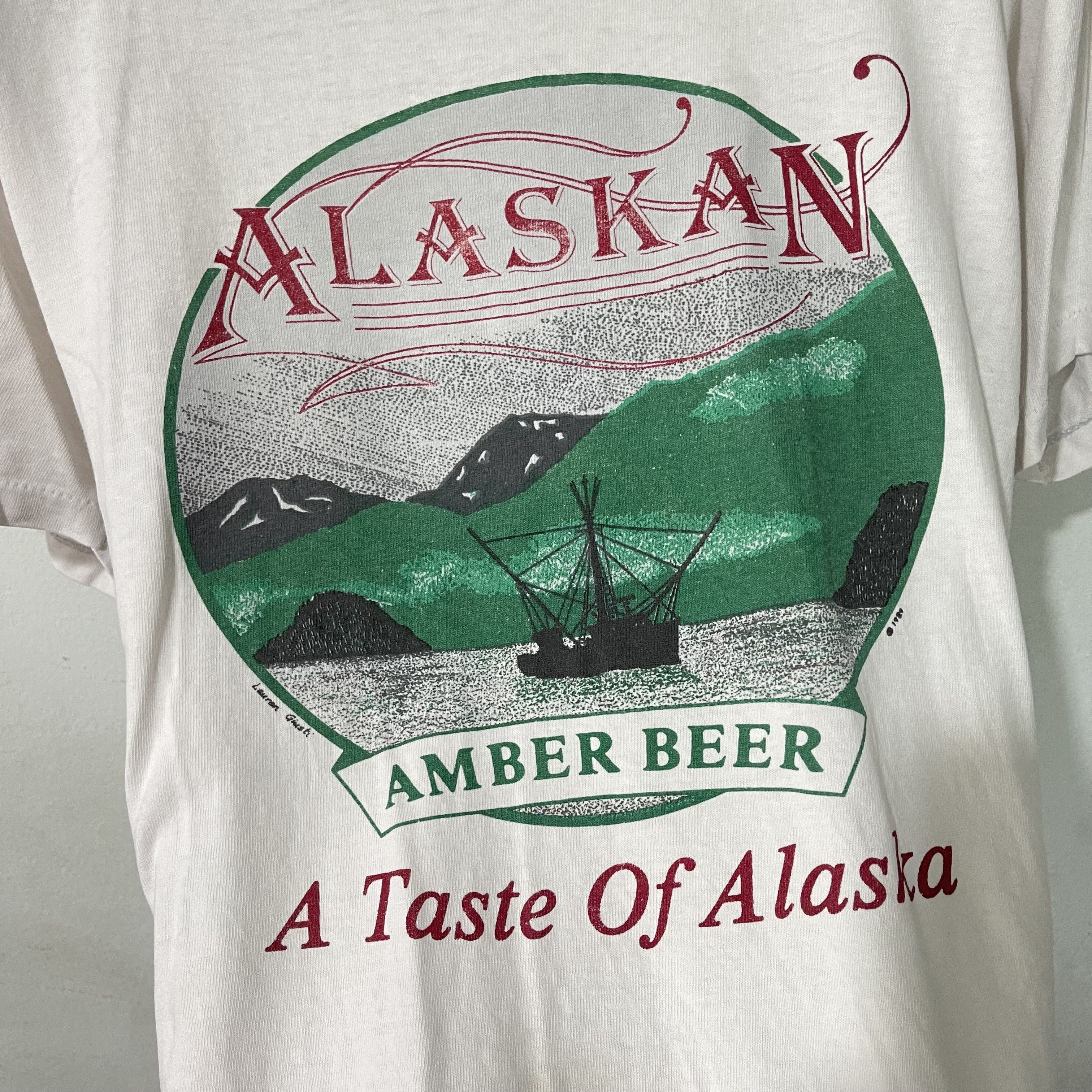 Vintage Vintage 1989 Alaska Beer T-Shirt Size US M / EU 48-50 / 2 - 2 Thumbnail