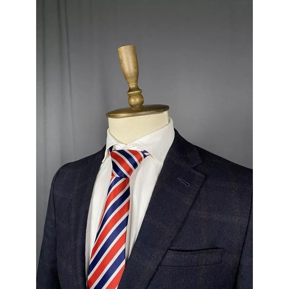 Ted Baker MINT! Ted Baker Men's Blue Wool Checked Blazer Sportcoat Jac Size 48R - 5 Thumbnail