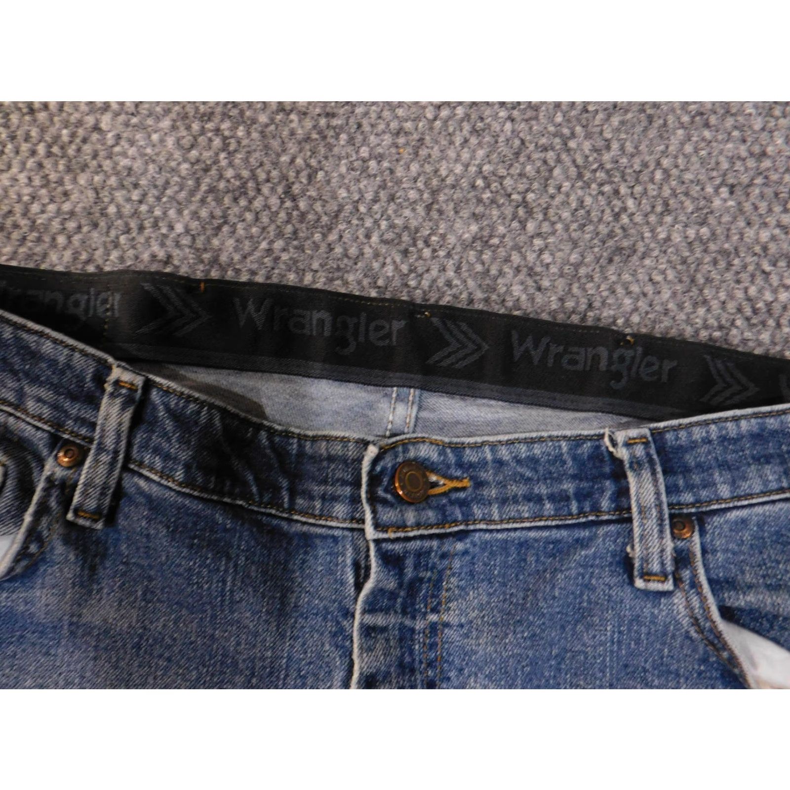 Wrangler Wrangler Jeans Mens 38x25 Blue Regular Fit Comfort Flex Waist Stretch 96GCFWSW Adult Men Denim 5-Pocket Solid Zip Fly Stonewash Size US 38 / EU 54 - 5 Thumbnail