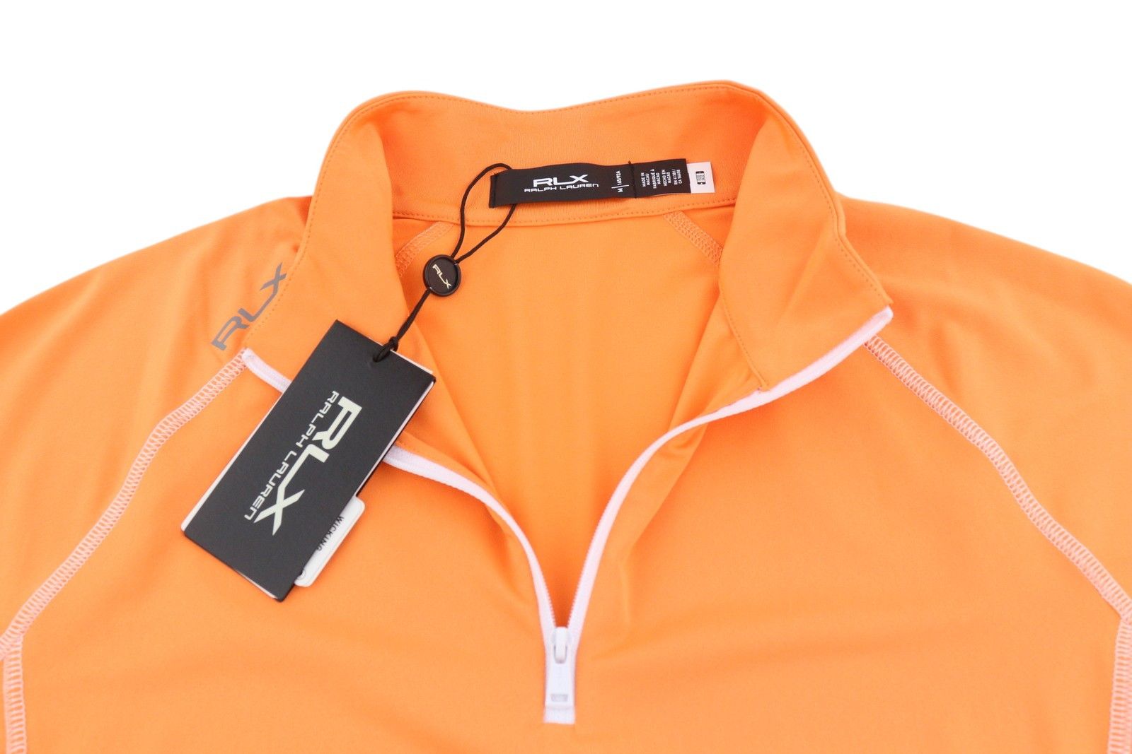 RLX Ralph Lauren GOLF M Orange Zip Sweatshirt 84690 Size M / US 6-8 / IT 42-44 - 3 Thumbnail