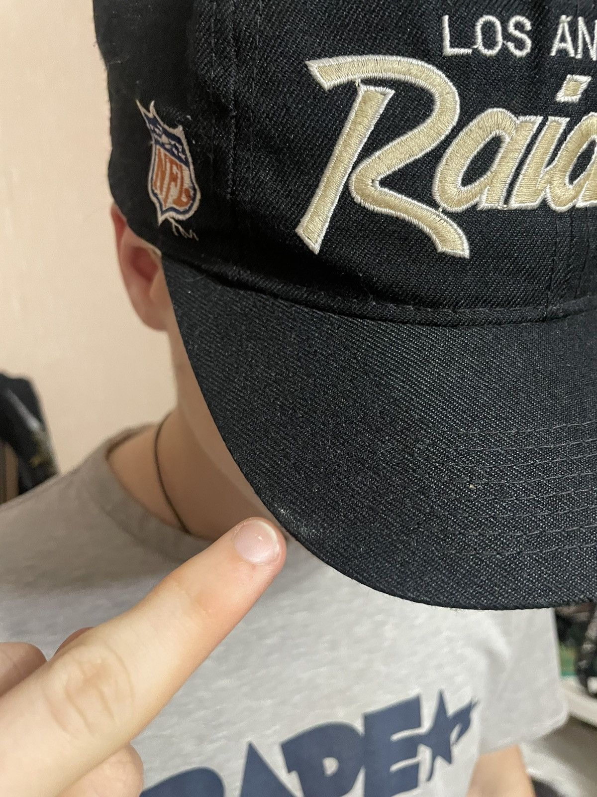 NFL × Sports Specialties Vintage Los Angeles Raiders Script Snapback Cap NFL NWA 90s Size ONE SIZE - 3 Thumbnail