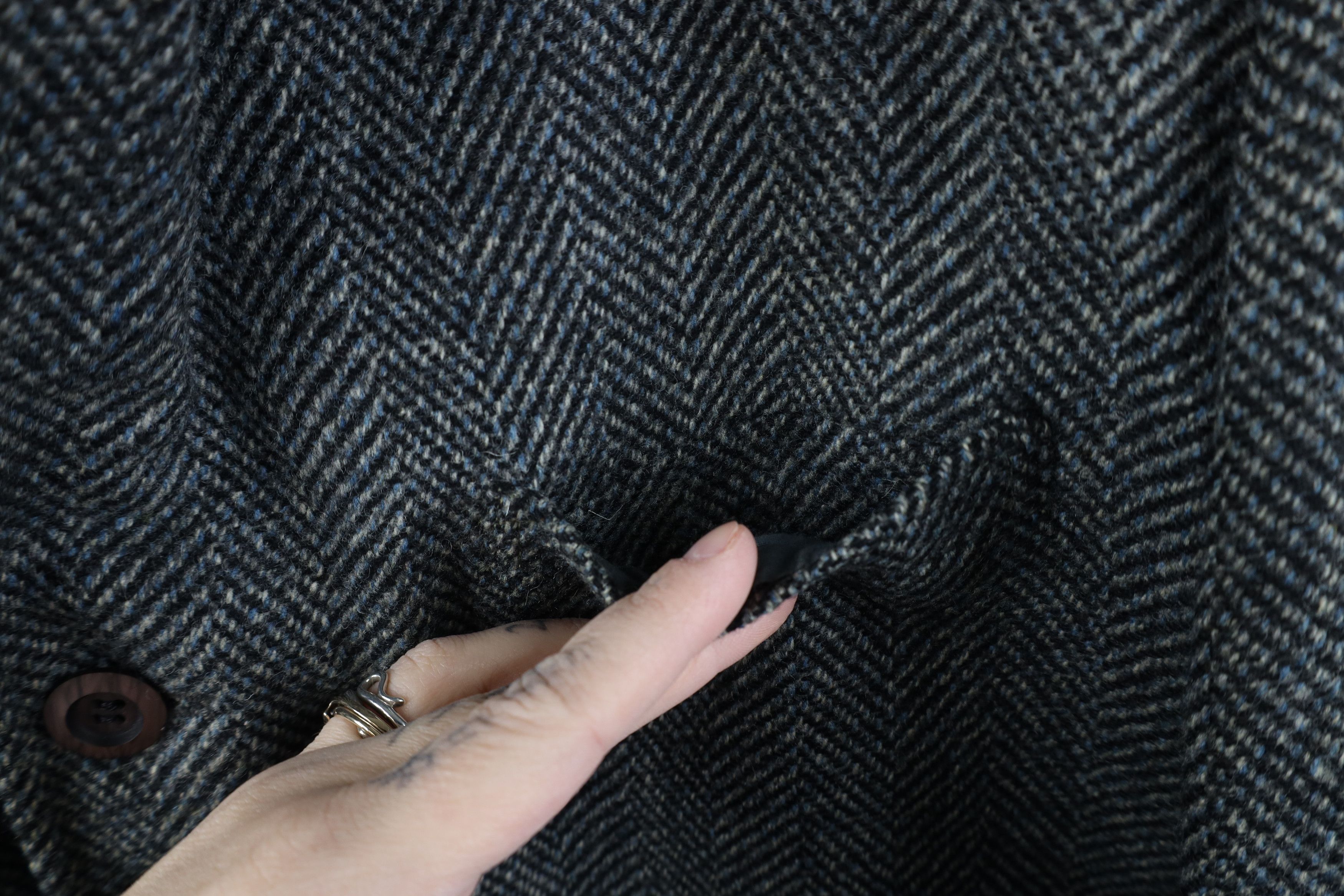 Vintage Vintage 70s Streetwear Tweed Herringbone Blazer Jacket USA Size US XL / EU 56 / 4 - 6 Thumbnail
