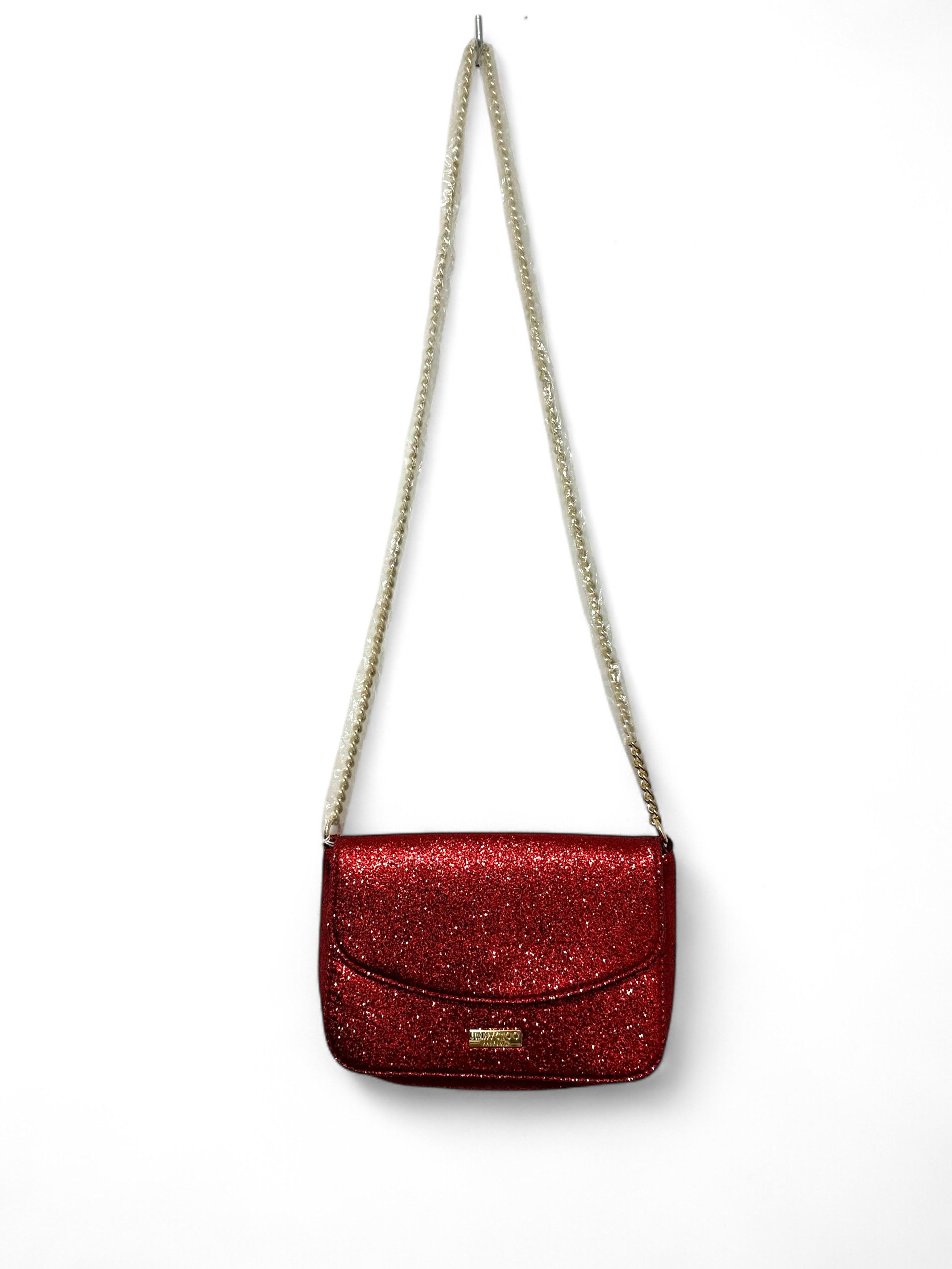 Jimmy Choo Jimmy Choo Glitter Red Clutch Bag Size ONE SIZE - 11 Thumbnail