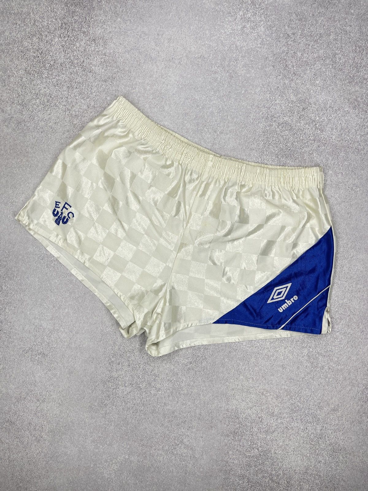 Rare Vintage Umbro Everton EFC 1989-91 Home Soccer Shorts