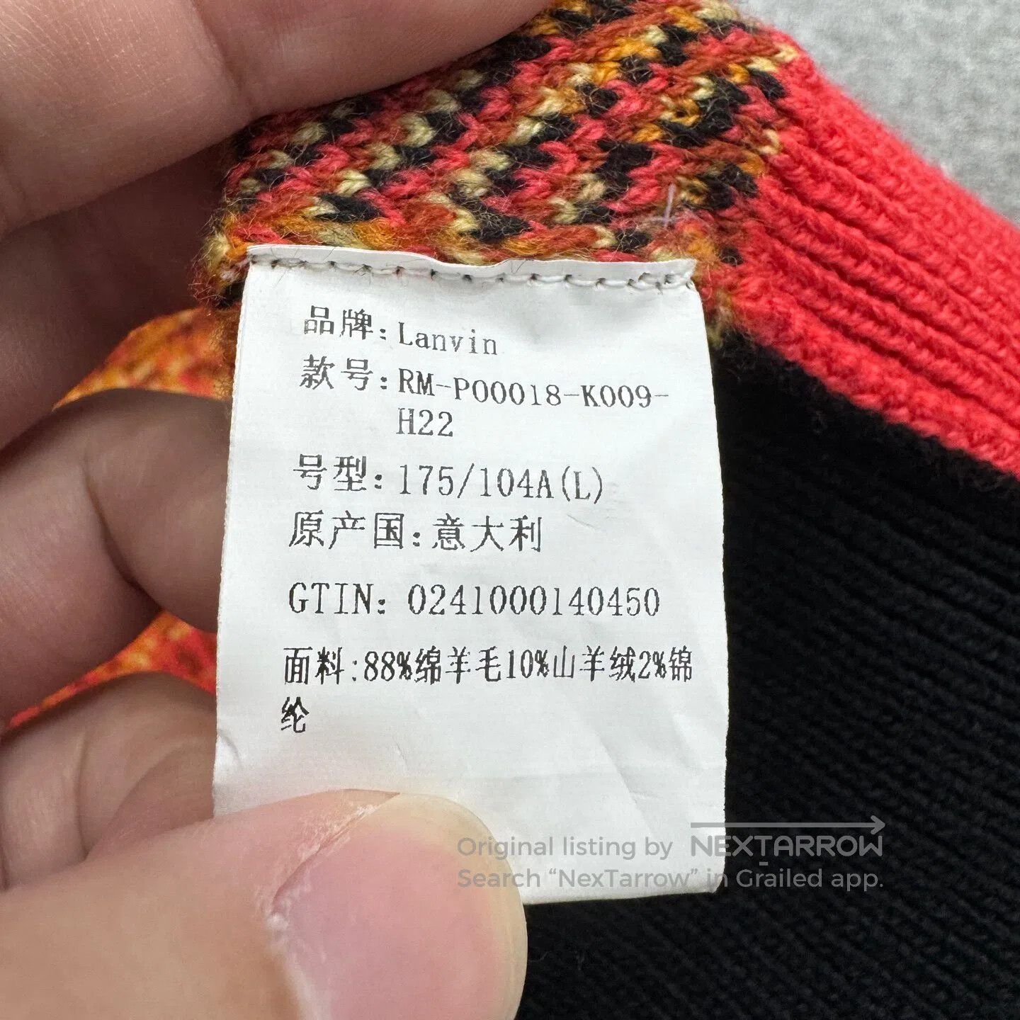 Lanvin Lanvin pyramid Wool hoodie| Size US L / EU 52-54 / 3 - 5 Thumbnail