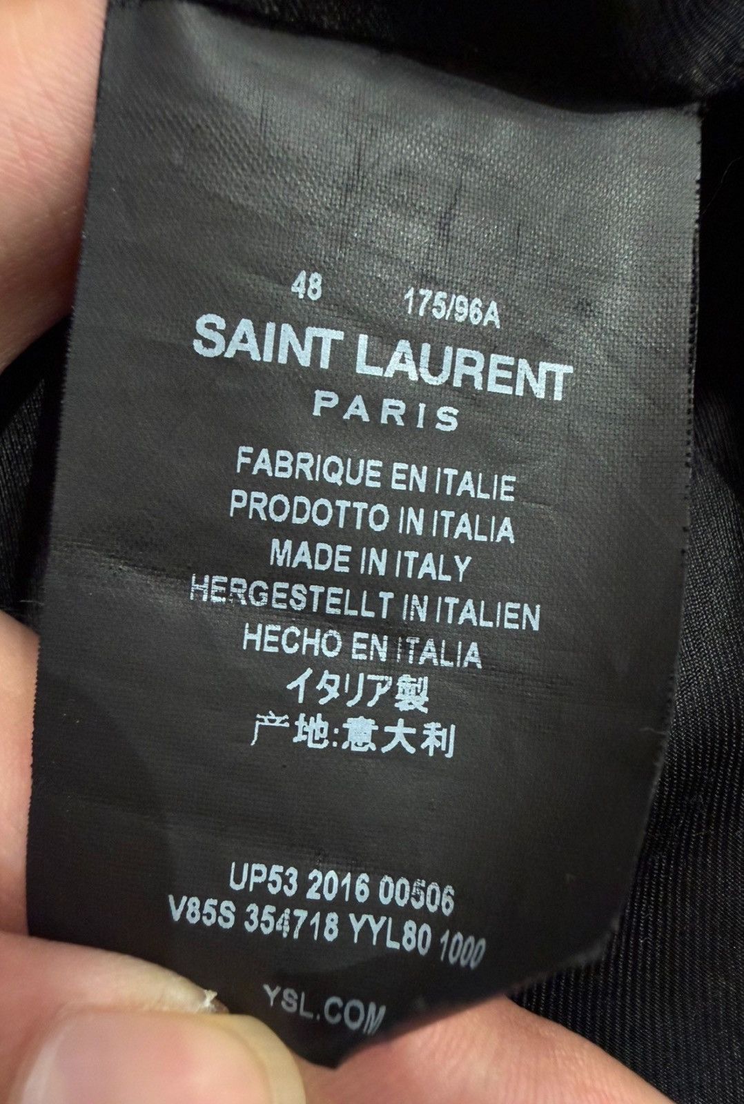 Saint Laurent Paris Saint Laurent 16FW Black & White Wool Varsity Jacket Size US M / EU 48-50 / 2 - 5 Thumbnail