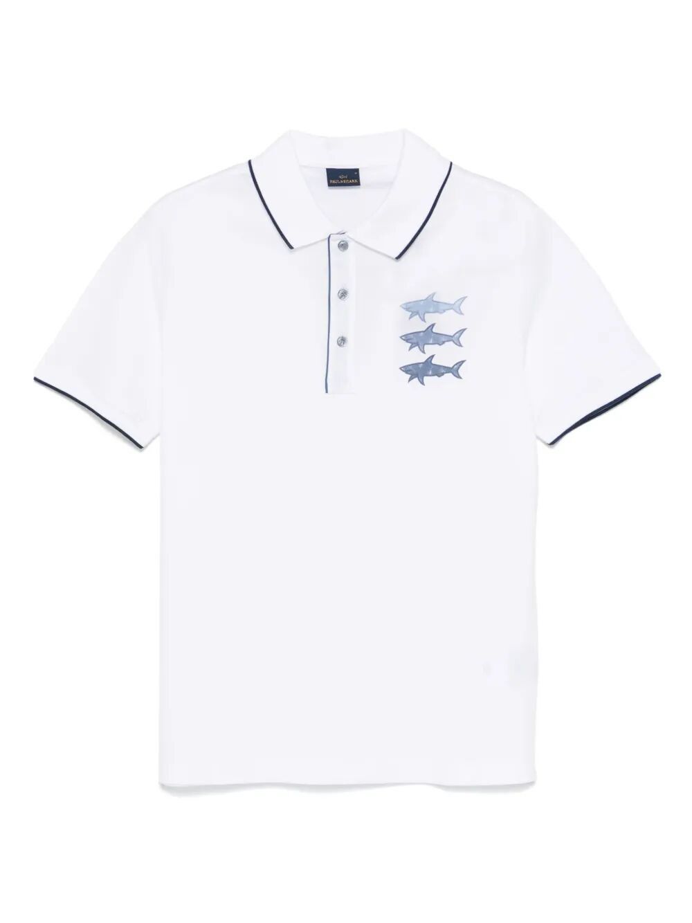 Paul & Shark SHARK PRINT COTTON POLO SHIRT Size US L / EU 52-54 / 3 - 1 Thumbnail