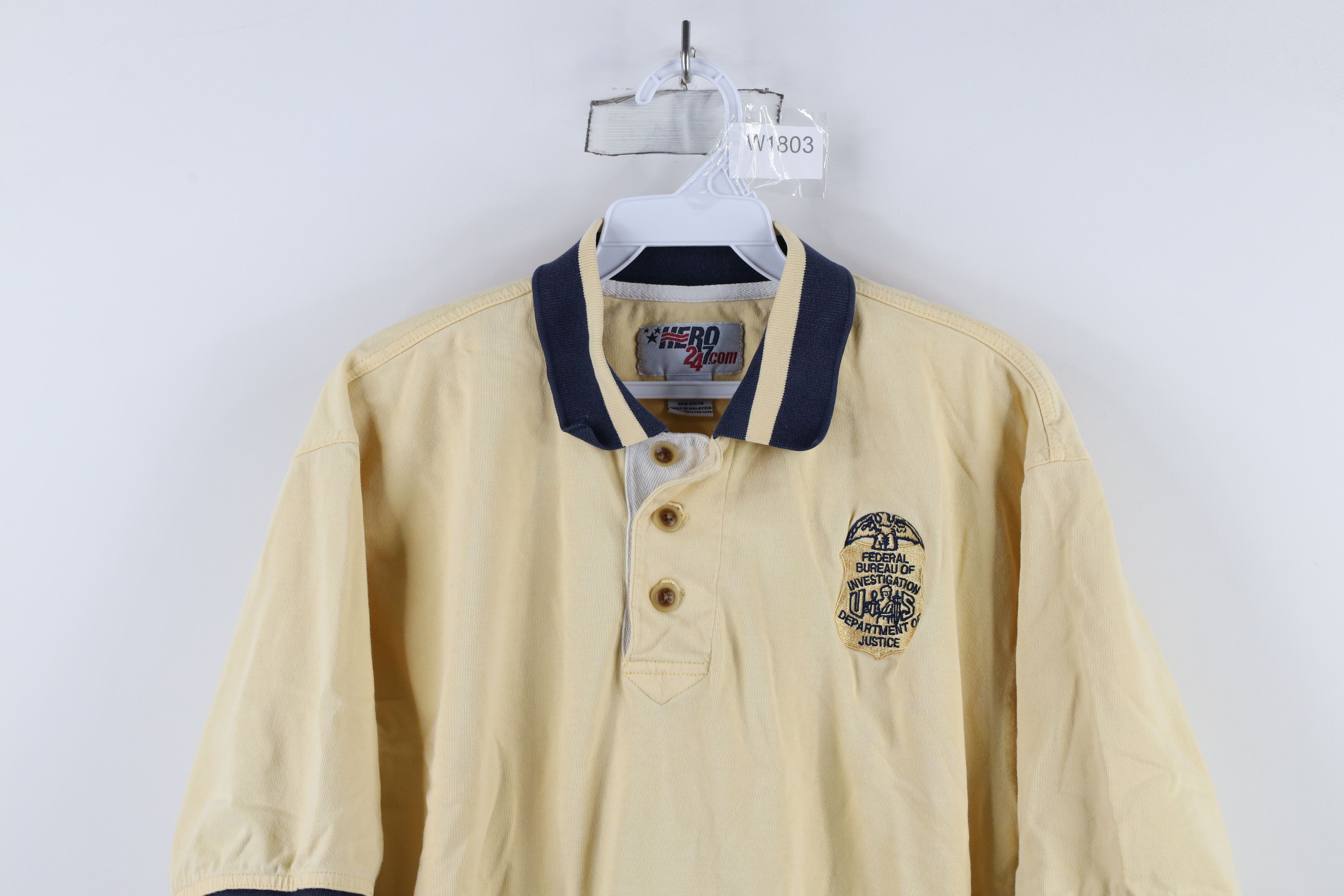 Vintage Vintage 90s Federal Bureau of Investigation Columbia Polo Size US L / EU 52-54 / 3 - 2 Thumbnail